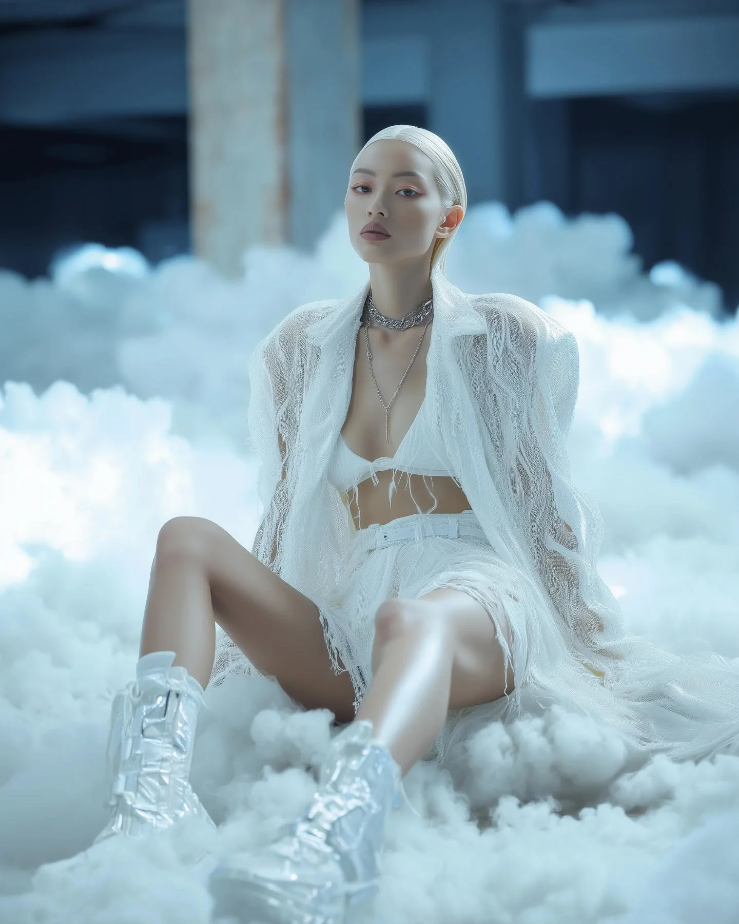 In the clouds ☁️
Model: @xia.iseri 

&gt; art x fashion x tech
&gt; zeluna.xyz