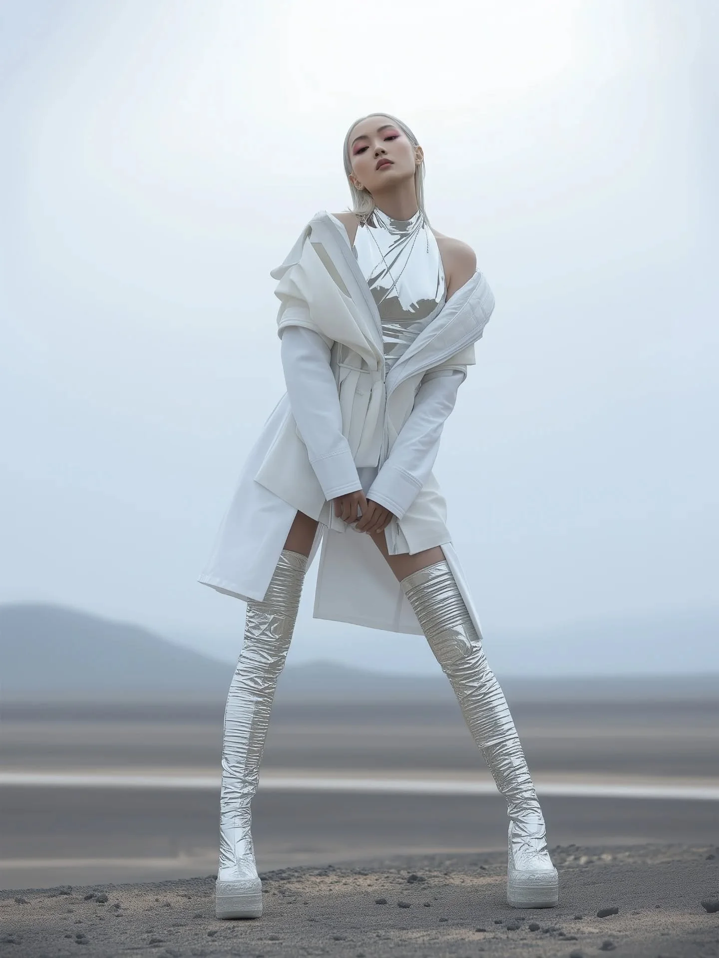 [E14] feat. @xia.iseri 

Latest [Offworld 2.0] release.
Wired couture, minted.
1/1 digital available on @the_syky 💎

Art x Fashion x Tech
www.zeluna.xyz