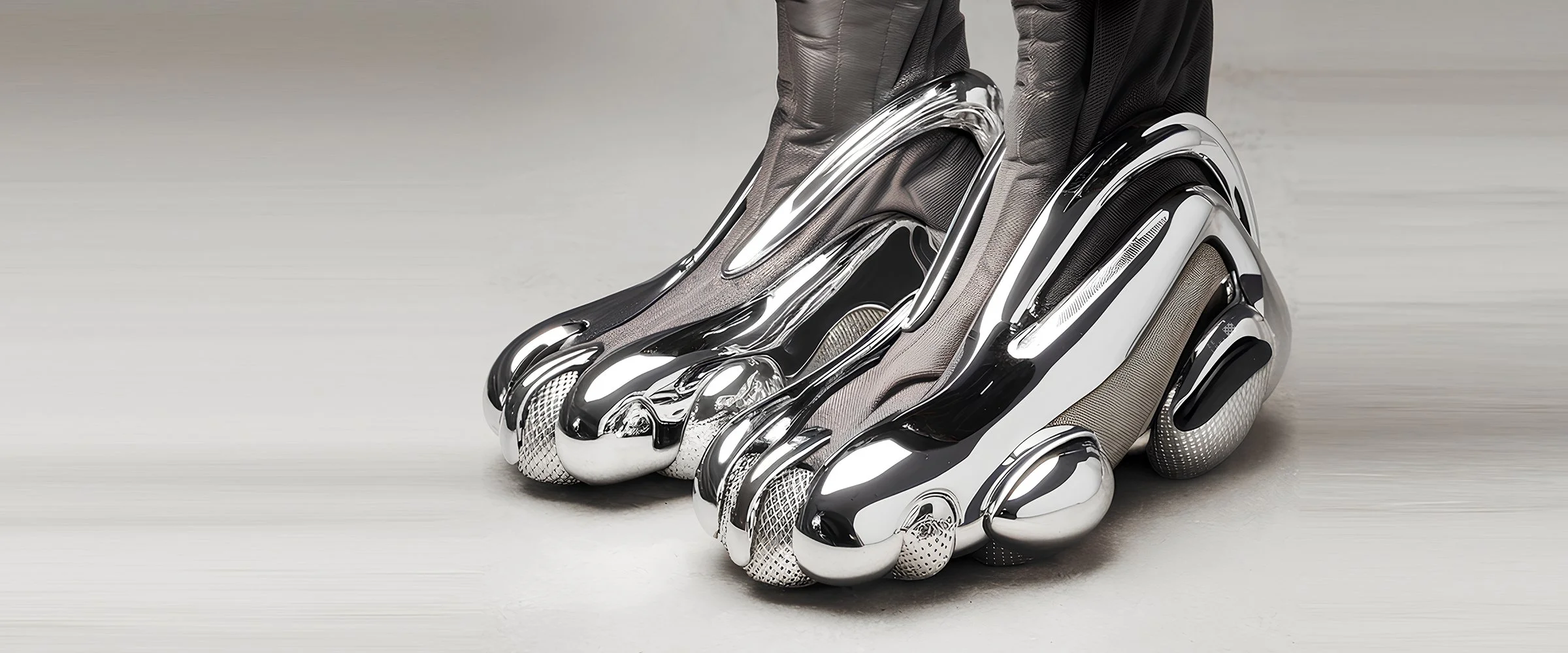 A cover piece for digital fashion brand [ze Luna]'s latest [Offworld] release, featuring a fashion piece with avant-garde aesthetics and otherworldly vibes.