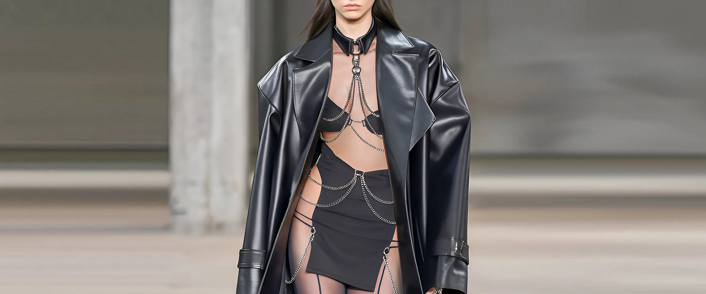 A cover piece for digital fashion brand [ze Luna]'s latest [Offworld] release, featuring a fashion piece with avant-garde aesthetics and otherworldly vibes.