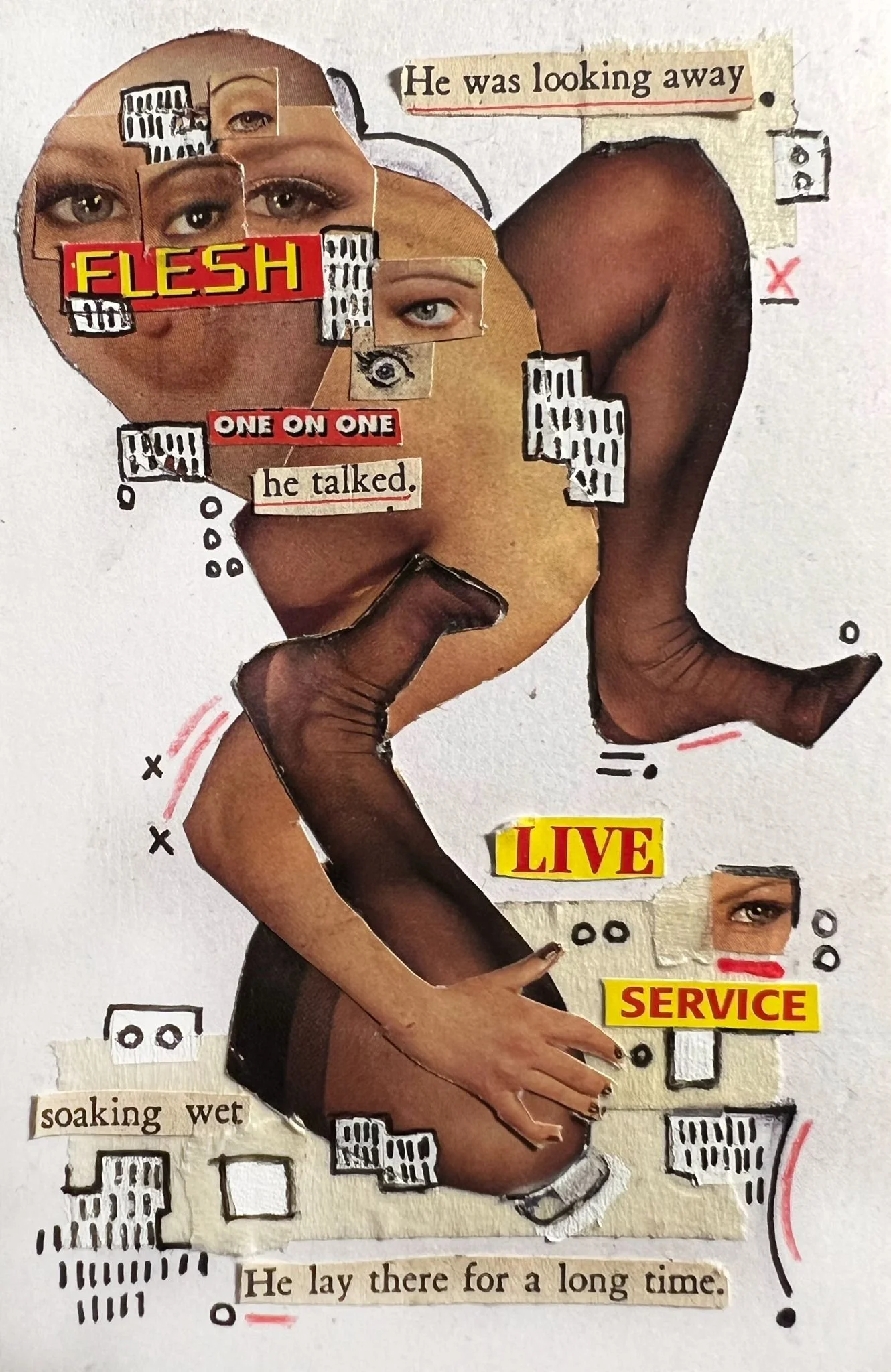 4 Hours A Day Mixed Media on Paper / 2023