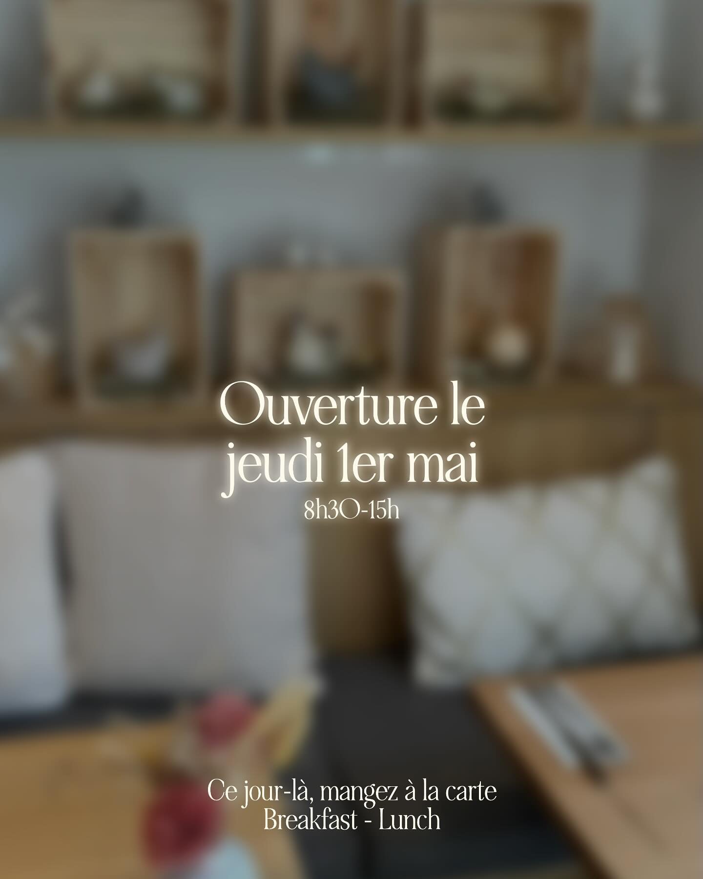 🌼 Ouvert le jeudi 1er mai 🌼

Ce mercredi 1er mai, La Maison Douce vous accueille exceptionnellement pour profiter du jour f&eacute;ri&eacute; en toute gourmandise ! 
Venez savourer un copieux petit-d&eacute;jeuner ou vous r&eacute;galer avec un lun