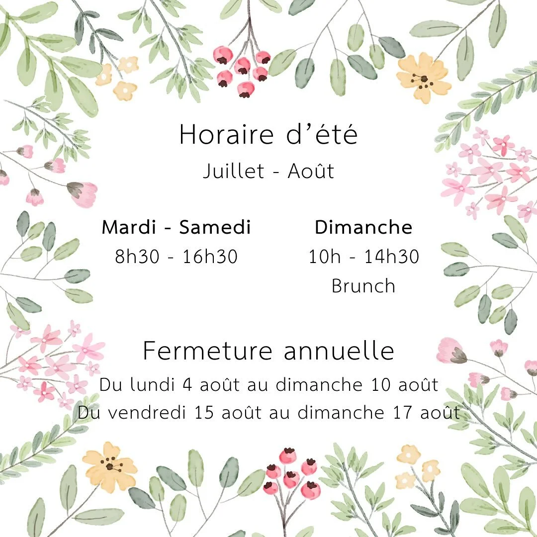 ☀️ Il est bient&ocirc;t temps pour nous de prendre un peu de repos&hellip;
Les vacances approchent &agrave; La Maison Douce, apr&egrave;s de belles semaines remplies de gourmandise et de partages.

Voici les dates de fermeture pour le mois d&rsquo;ao
