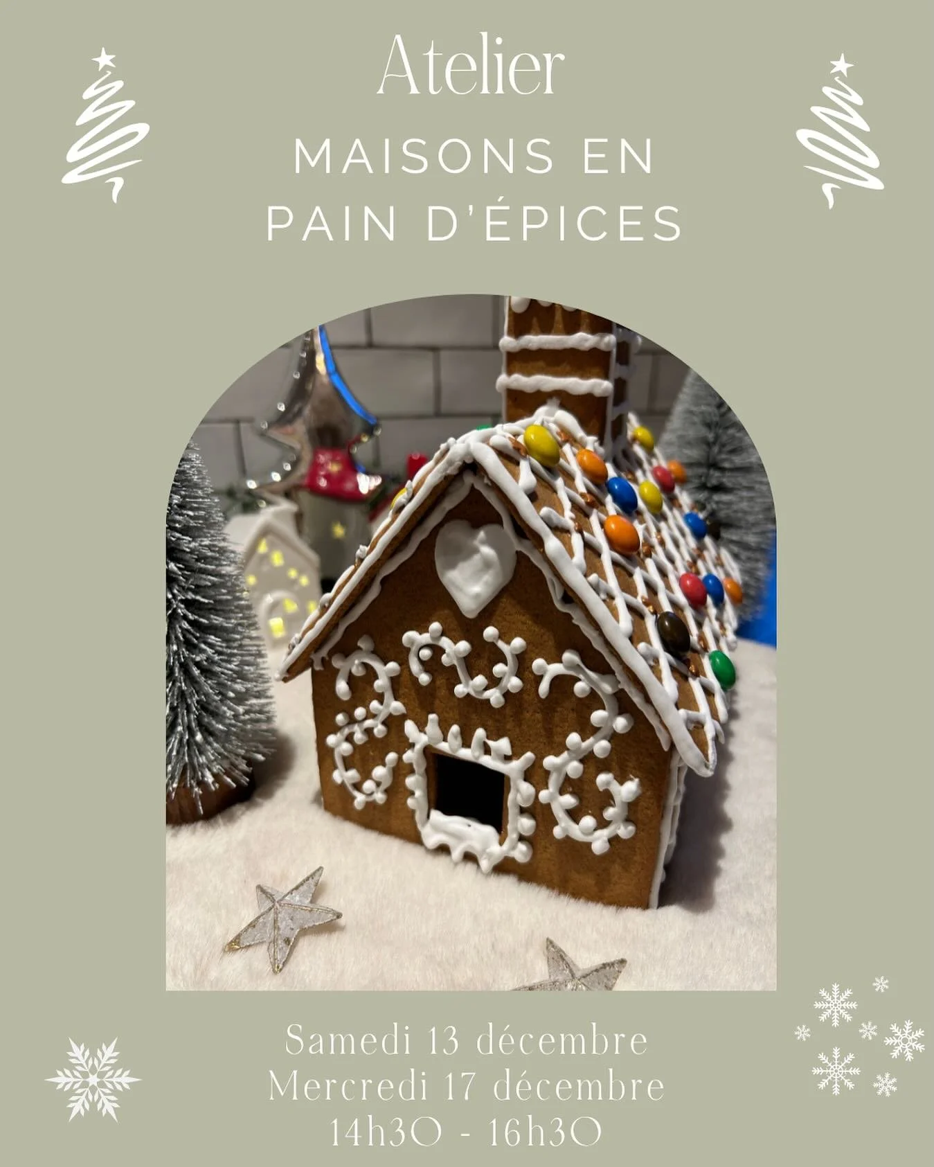 Atelier maison en pain d&rsquo;&eacute;pices 
Atelier maison en pain d&rsquo;&eacute;pices &ndash; &eacute;dition 2025 ! 
Vous aviez ador&eacute; ce moment l&rsquo;an dernier&hellip; alors on remet &ccedil;a avec grand plaisir 🎄✨

Samedi 13 d&eacute