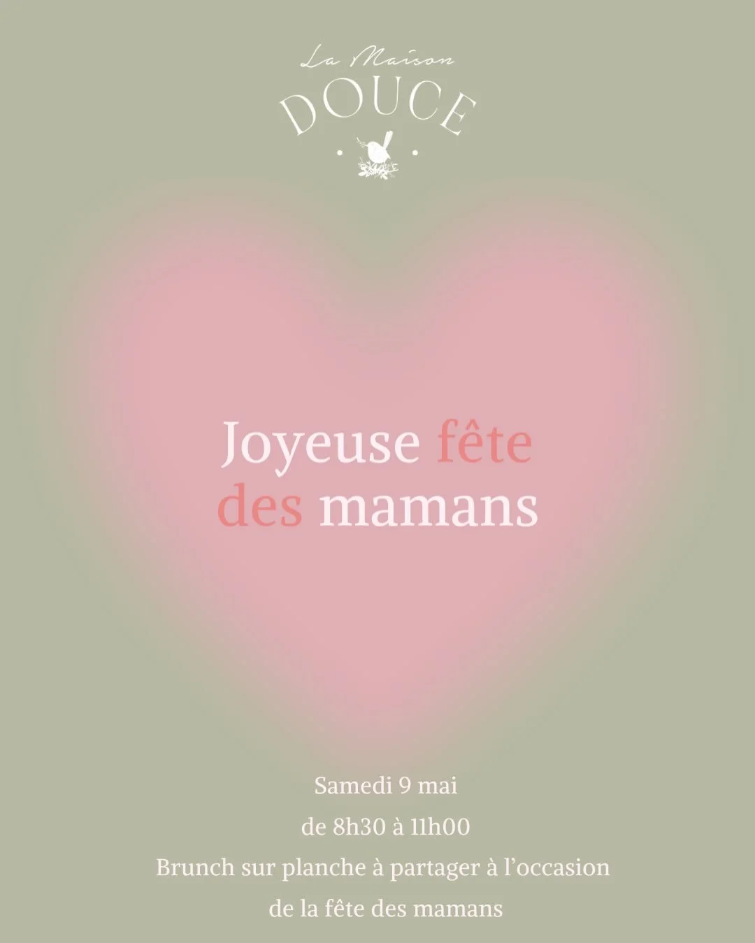 Et si, cette ann&eacute;e, vous c&eacute;l&eacute;briez votre maman &agrave; La Maison Douce ? 
Offrez-lui un moment pr&eacute;cieux, &agrave; deux ou en famille, autour d&rsquo;un brunch gourmand sur planche &agrave; partager. Un instant chaleureux,