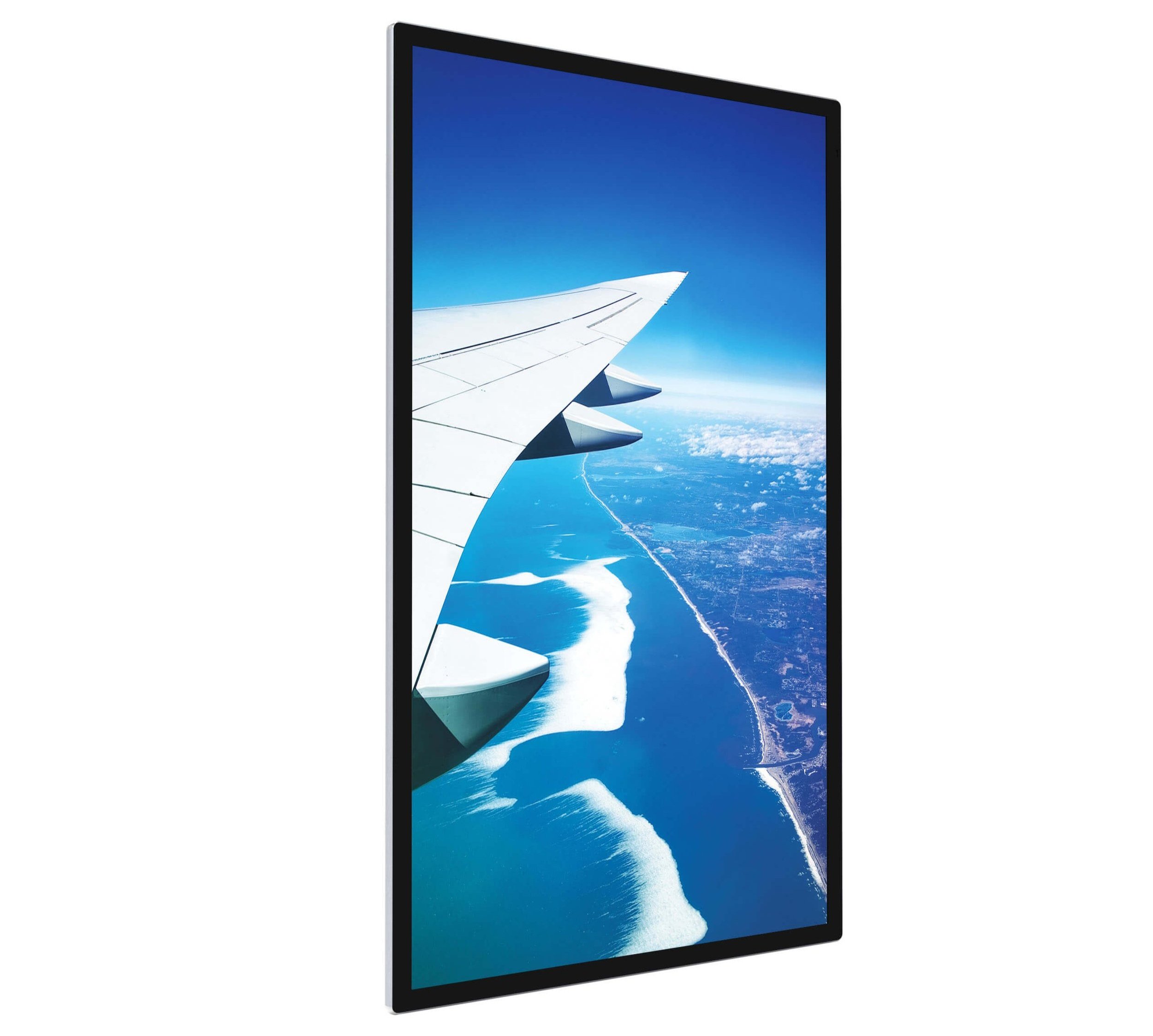 Digital screens with metal frame portrait