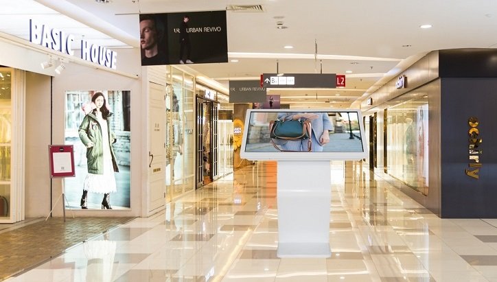 Freestanding digital displays for mall-2
