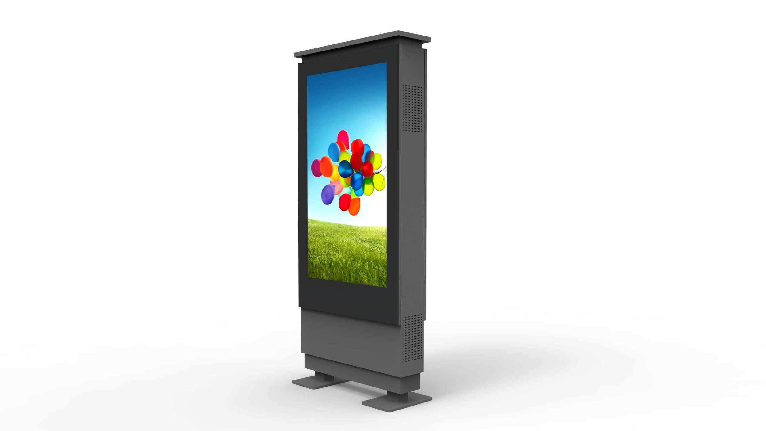 Outdoor digital displays freestanding