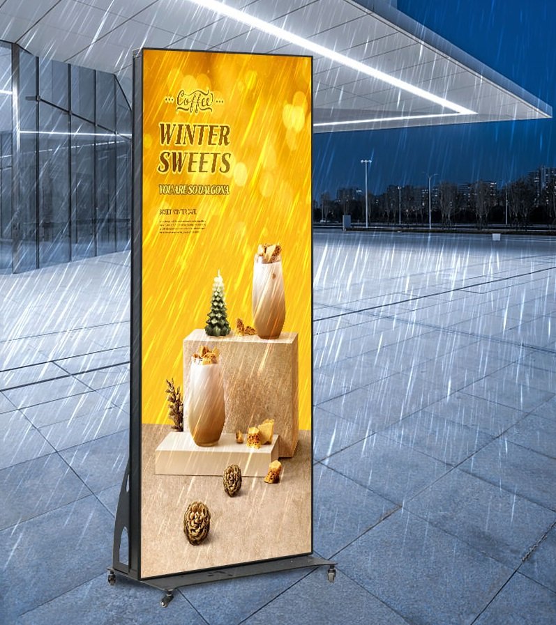 LED Screen Freestanding Poster Displays outdoor