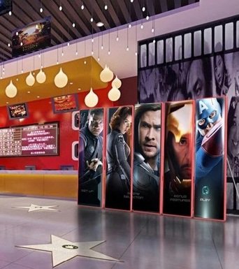 LED Screen Freestanding Poster Displays cinema