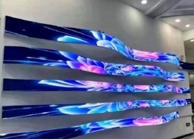 digital led screens curved ribbon