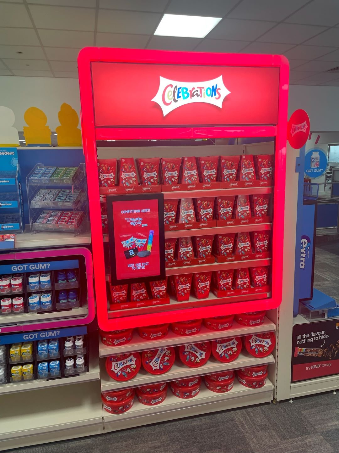 ultra wide stretched digital display for celebrations