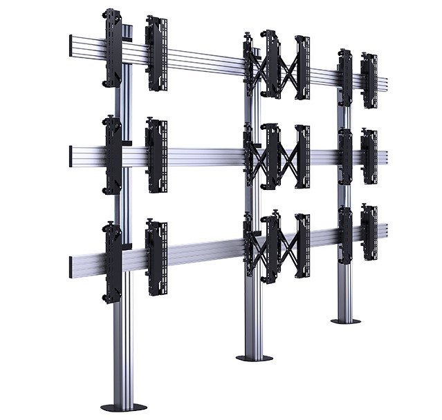 Bolt-down Video Wall Floor Stand