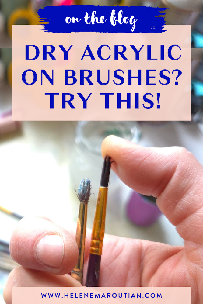 link to a blog article about cleaning brushes with dry acrylic paint