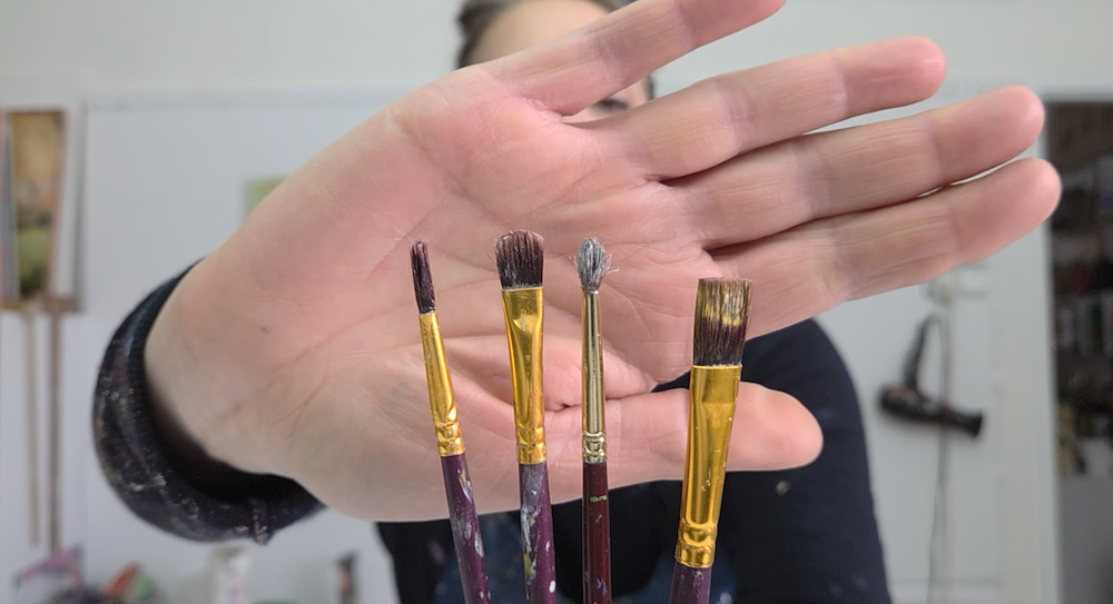How I save brushes with dried acrylic paint (a simple rescue trick)