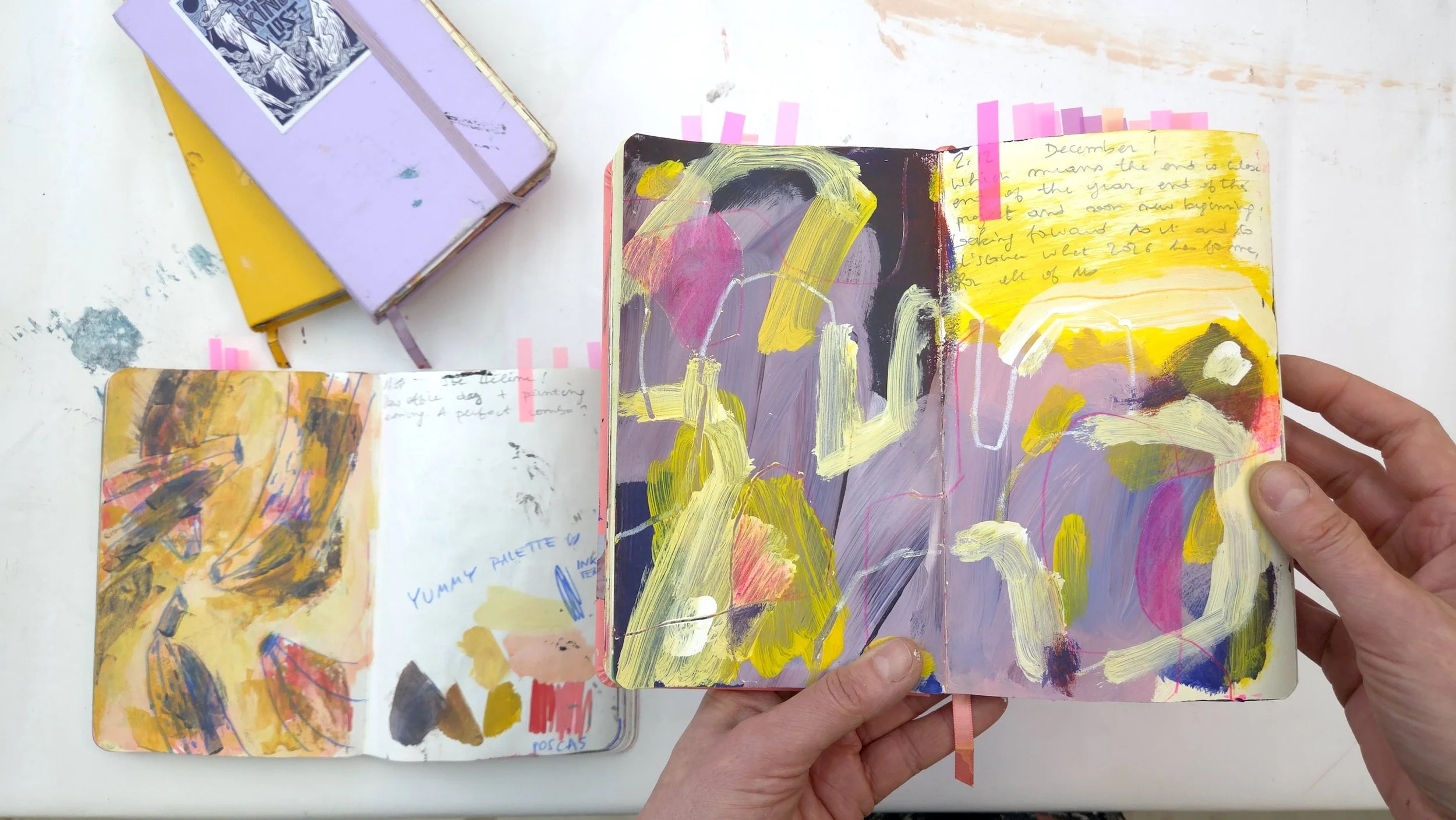 The daily pages I painted while working full time