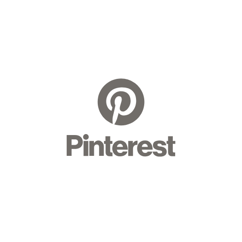 Pinterest logo with the word 'Pinterest' underneath
