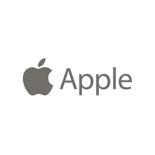 Apple logo with the word 'Apple' next to it
