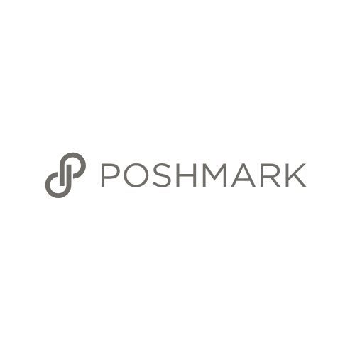 Poshmark logo with the text 'POSHMARK' and a stylized 'P' icon in black and gray.