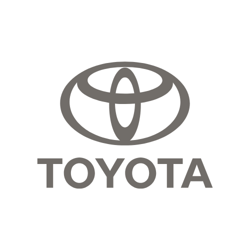 Toyota logo with stylized oval design and the word 'TOYOTA' underneath.