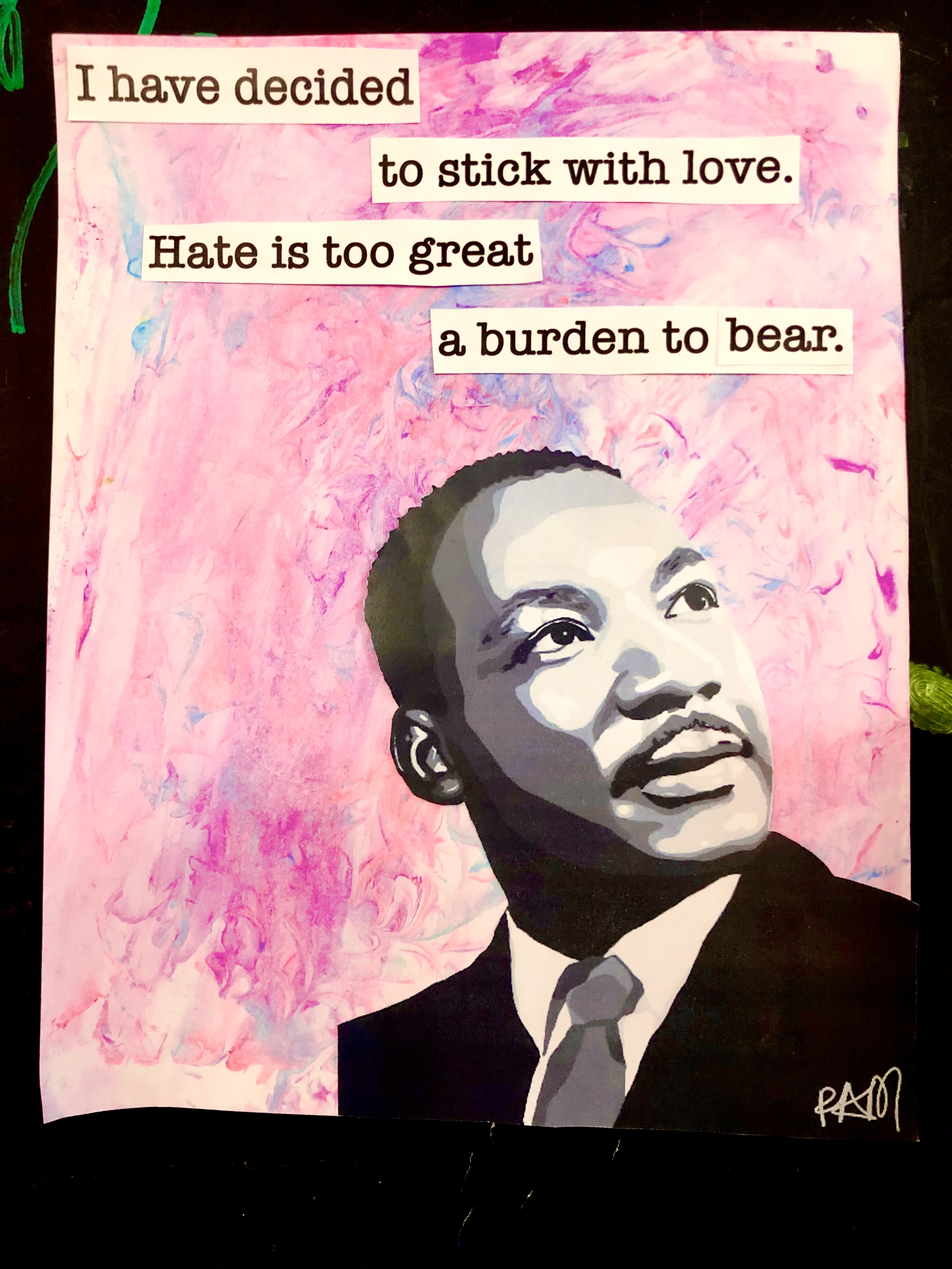 MLK Commemorative Art-mixed media-Gr. 1