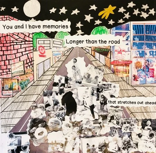"Memories Longer than the Road"-mixed media-Gr. 3/Teacher Collaboration