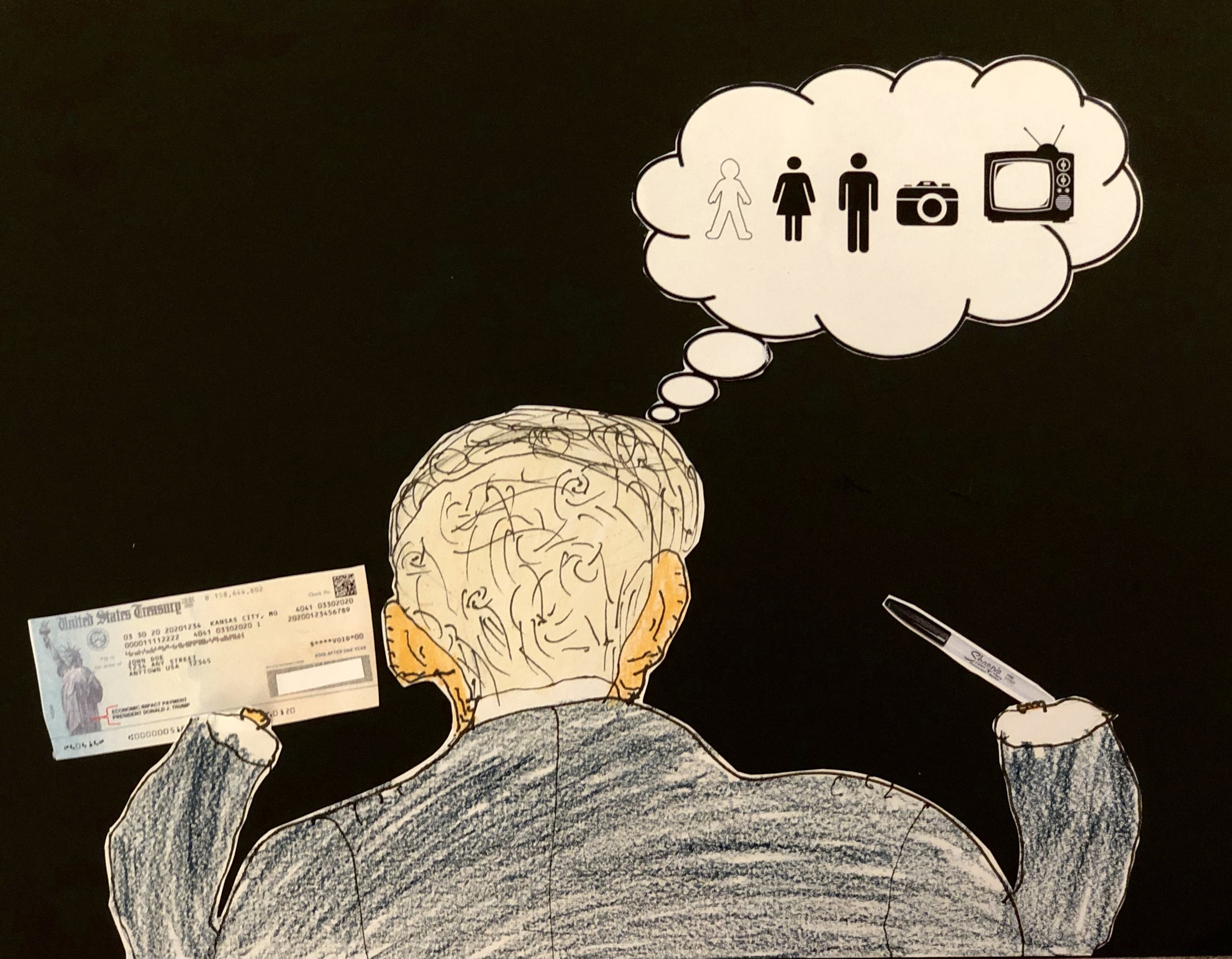 "No stimulus relief..."-illustration- Gr. 4/Teacher Collaboration