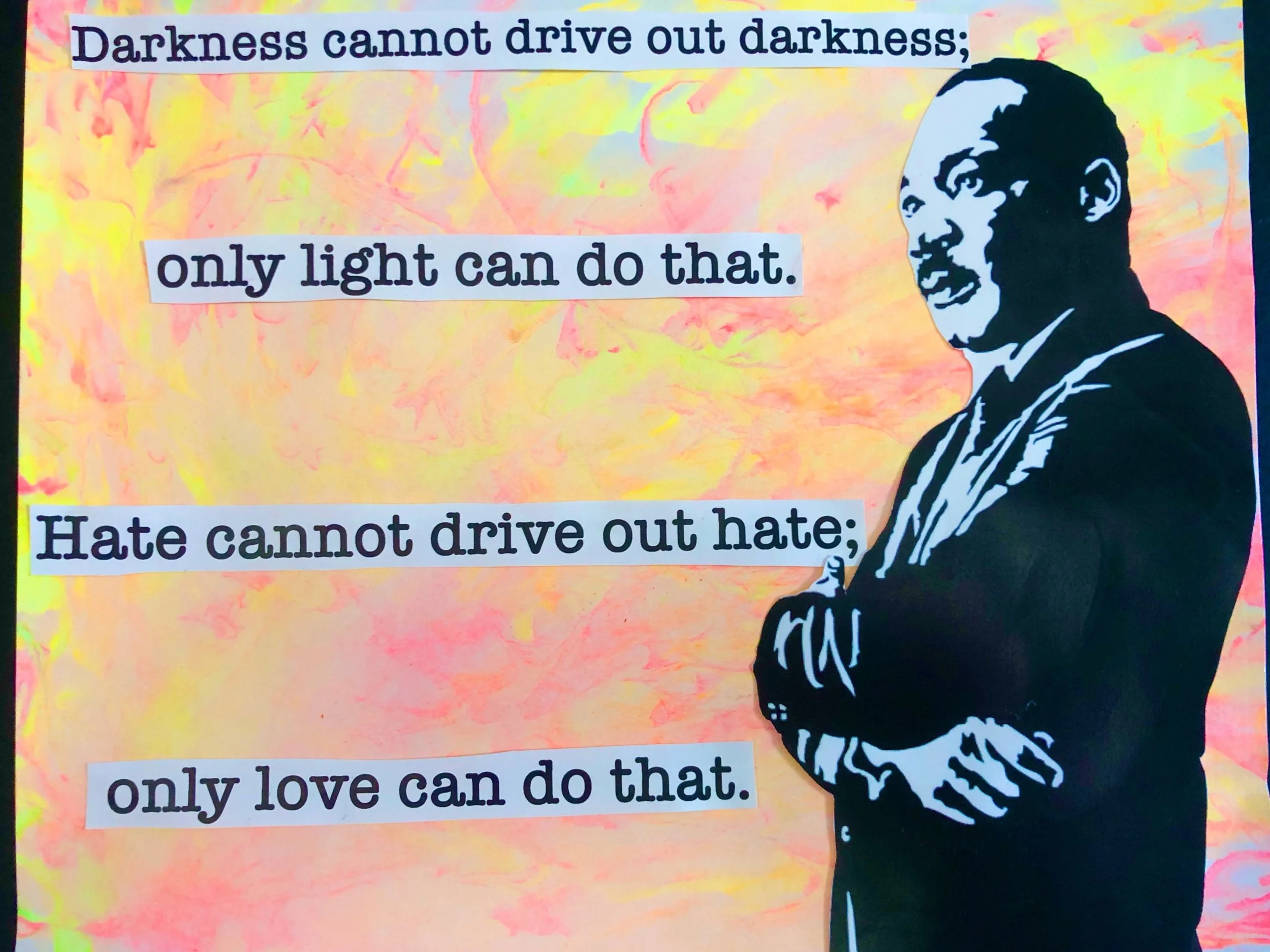 MLK Commemorative Art-mixed media-Gr. 3