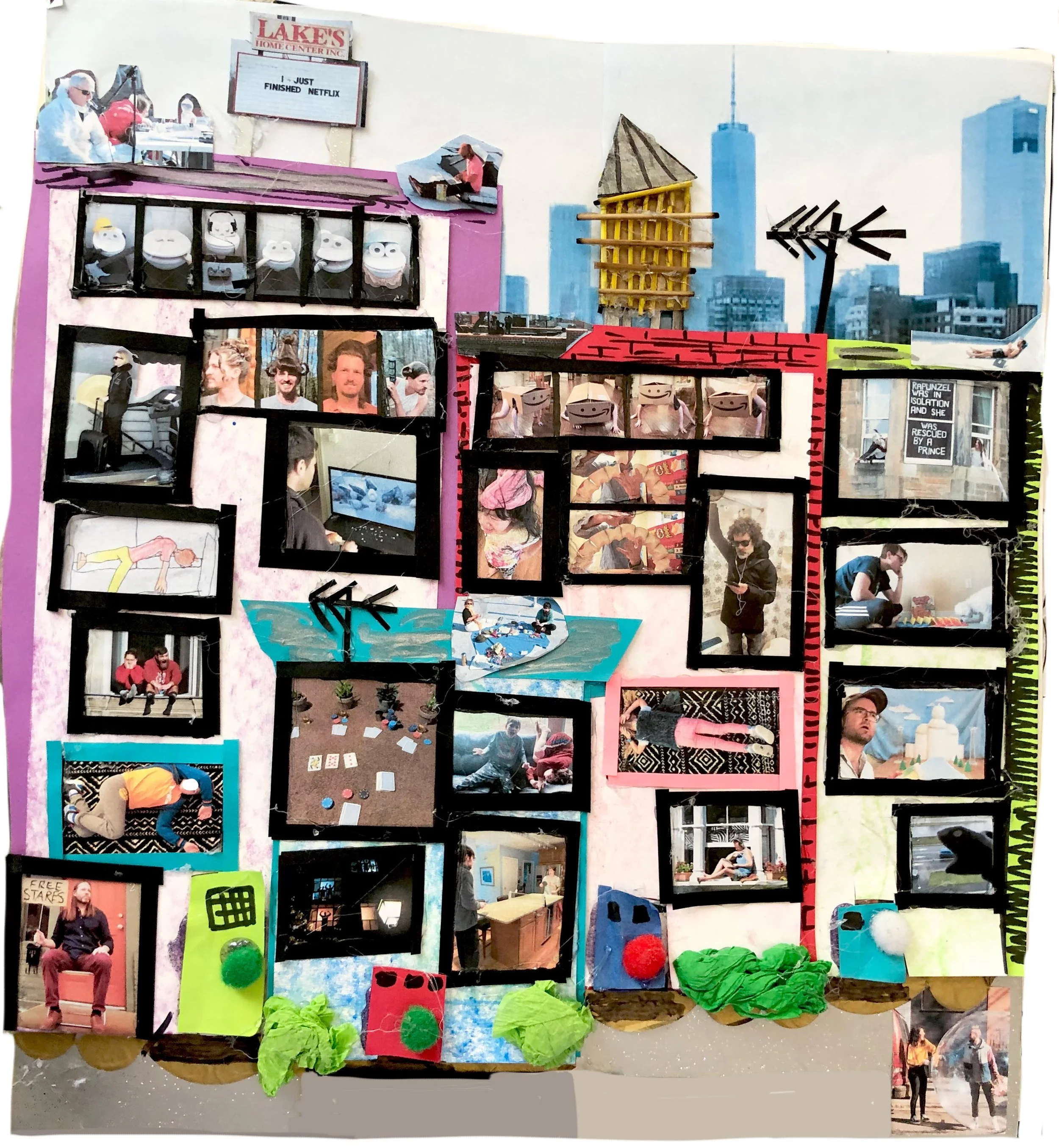 "Quarantine is Covfefe"-mixed media collage-
Gr. 1/Teacher Collaboration