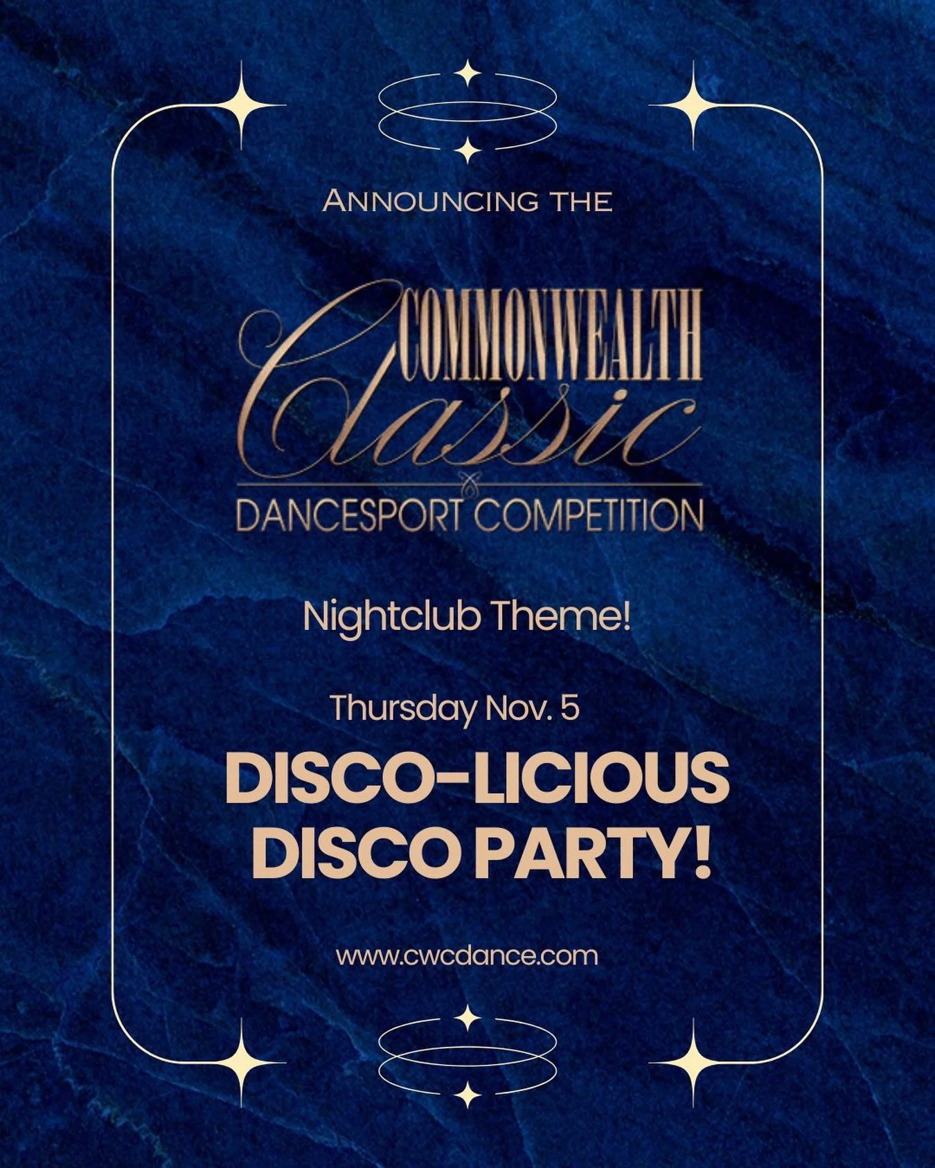 🪩✨ DISCO-LICIOUS DISCO PARTY! ✨🪩
We&rsquo;re kicking off competition weekend with some serious Saturday Night Fever! 💃🕺
Break out the sequins, bell bottoms, shining shoes, and your best &rsquo;70s disco style for our Opening Night Costume Theme P