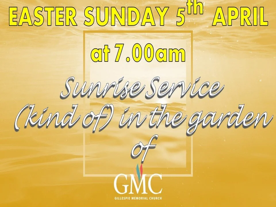 Easter Sunday - Sunrise Service in the Garden of Gillespie Memorial