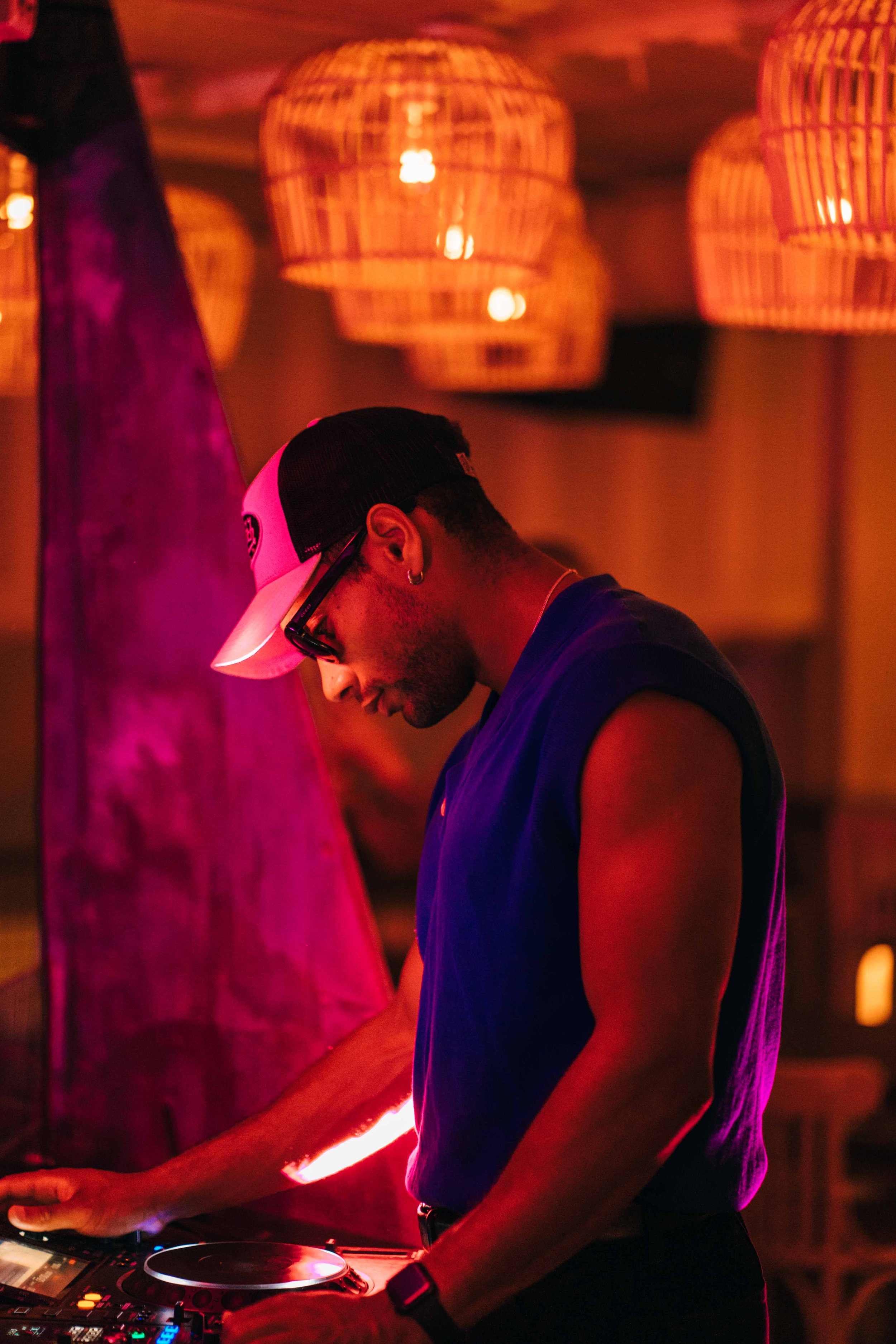 DJ playing at a nightclub at BAR Vulkan
