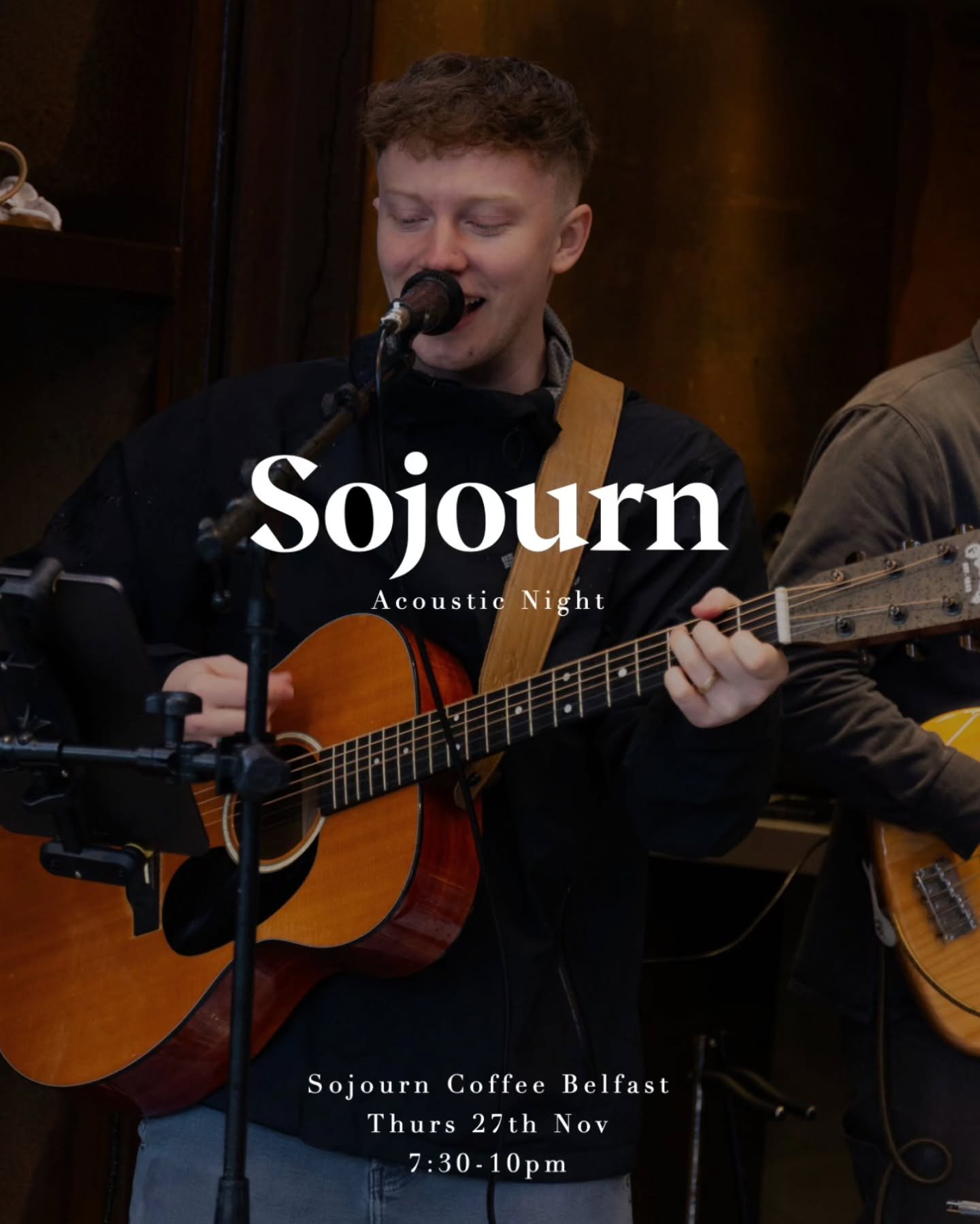 ☕ Drop in for a coffee and a chat while we play a few acoustic classics. Sojourn will be open late for this festive special!

📍 Sojourn Coffee Belfast, 12-14 Elmwood Avenue 
🕢 Thursday 27th November, 7:30-10pm

Can't wait to see you there!

#events