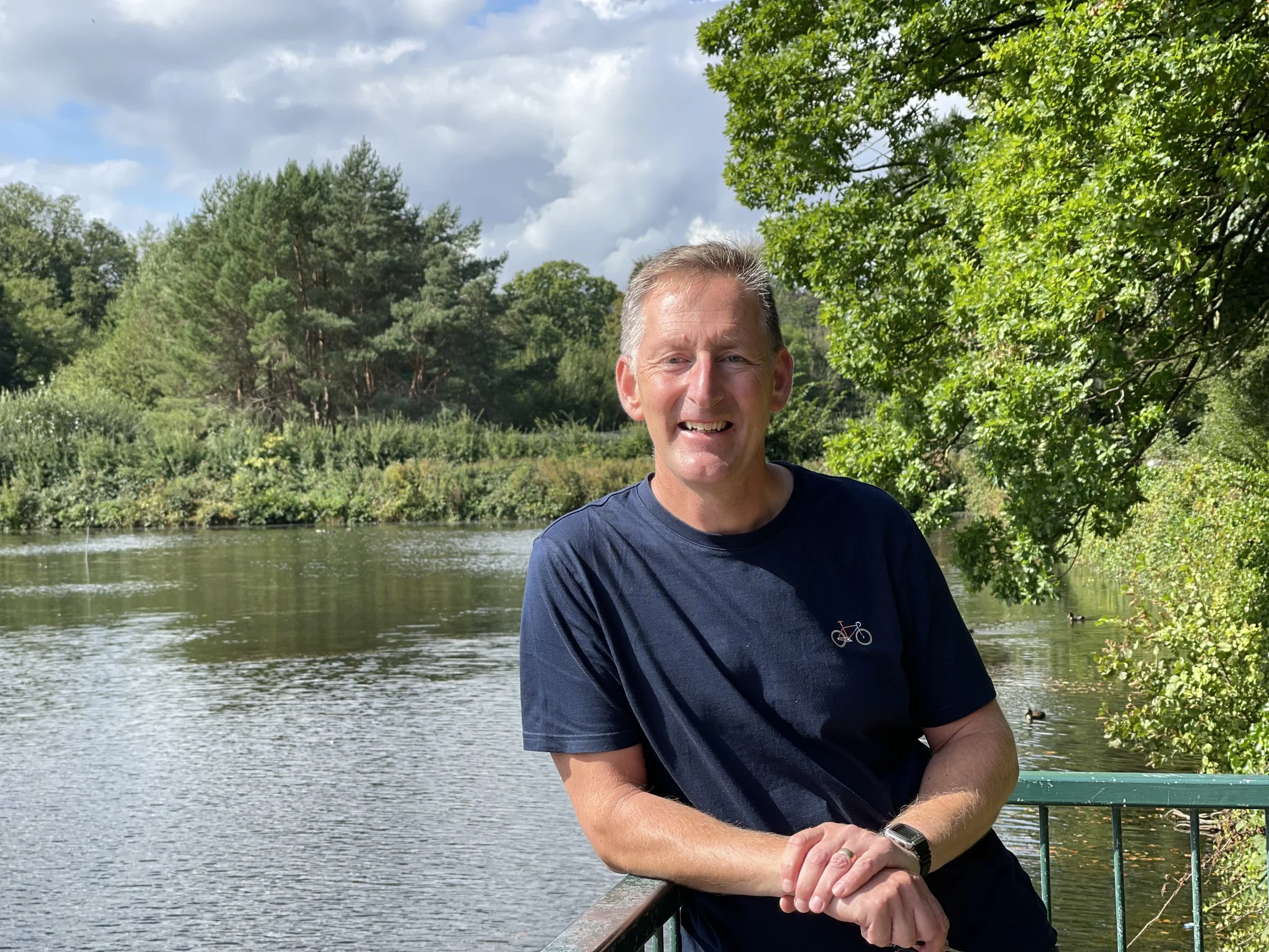 Nigel recording on location.