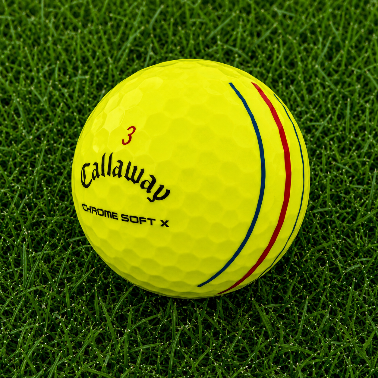 Yellow Callaway Chrome Soft X Triple Track Golf Balls.png