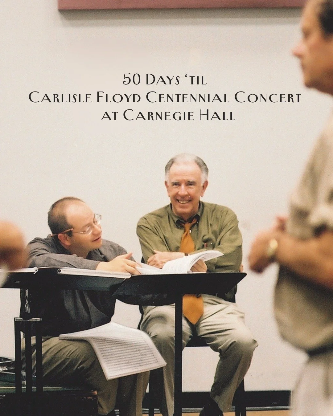 50 Days until we celebrate the centennial of American opera legend Carlisle Floyd at Carnegie Hall on June 20.  You won't want to miss this. Click the link in bio to purchase tickets 🎟️
.
.
.
.
#carlislefloyd100 #carnegiehall #opera #classicalmusic