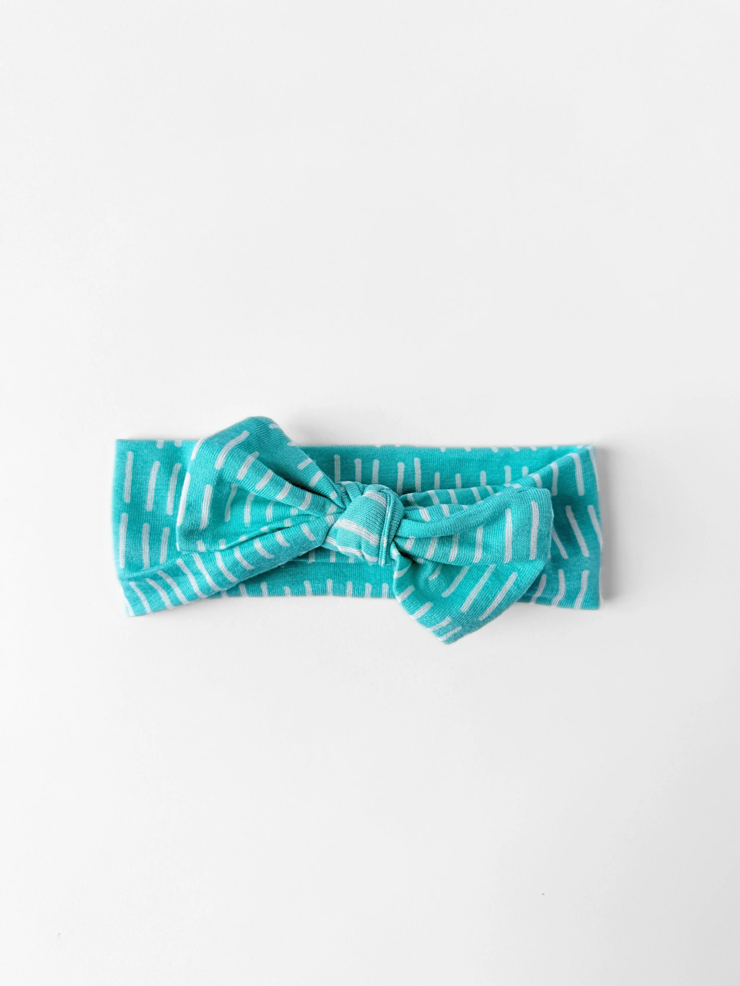 Headband bow - Aqua blue