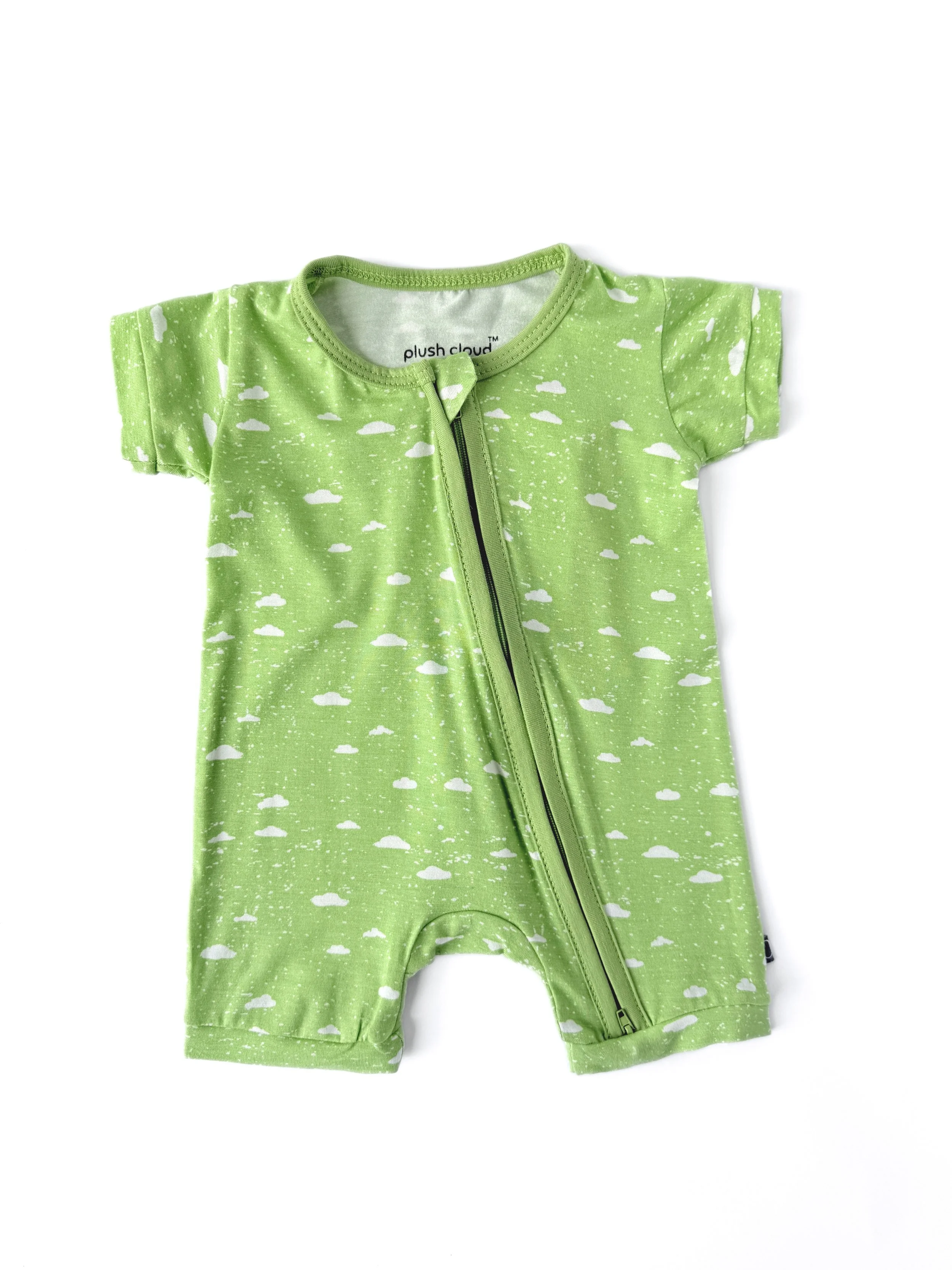 Short zippie - Meadow green