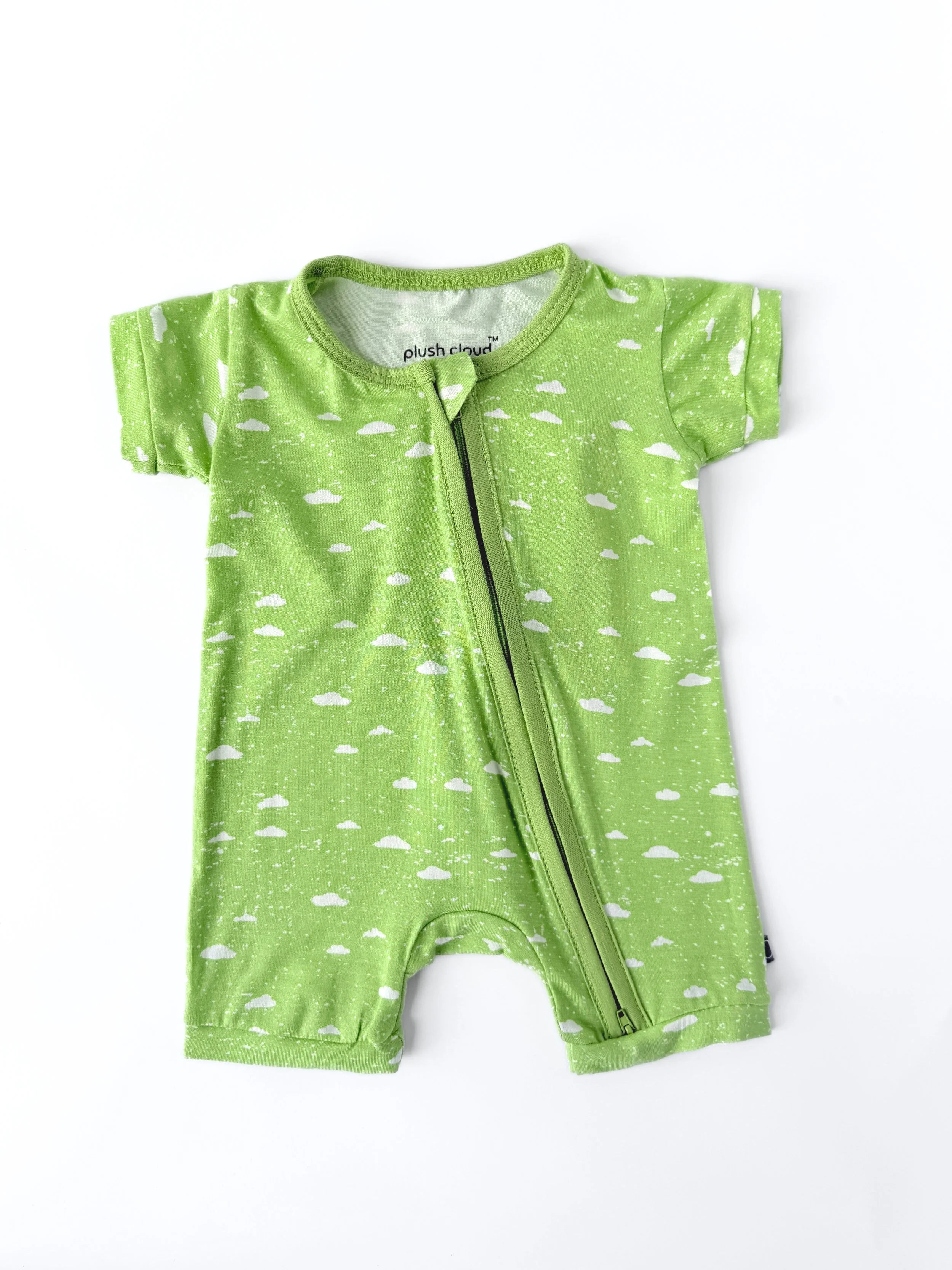 Short zippie - Meadow green