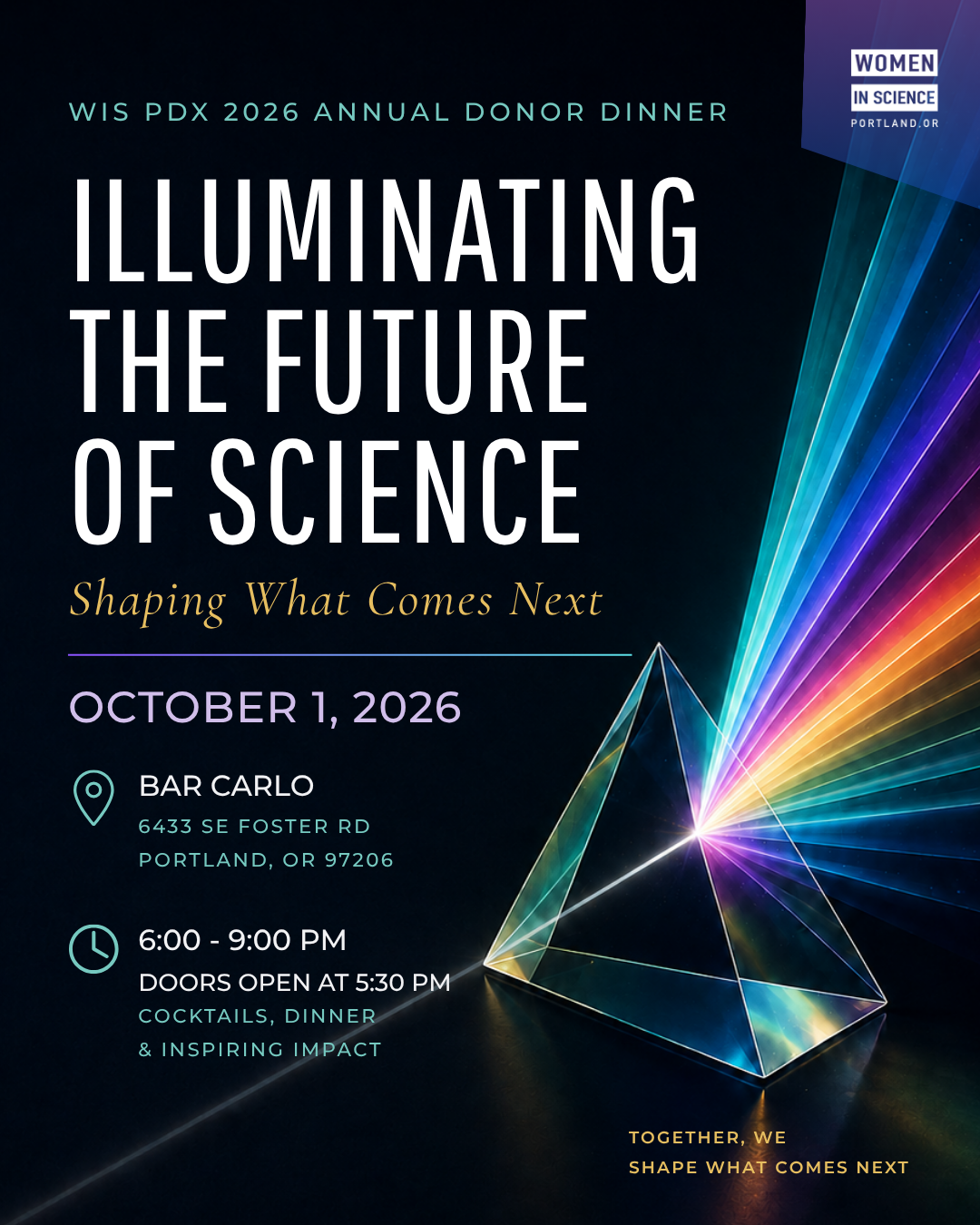 2026 Annual Donor Dinner: Illuminating the Future of Science