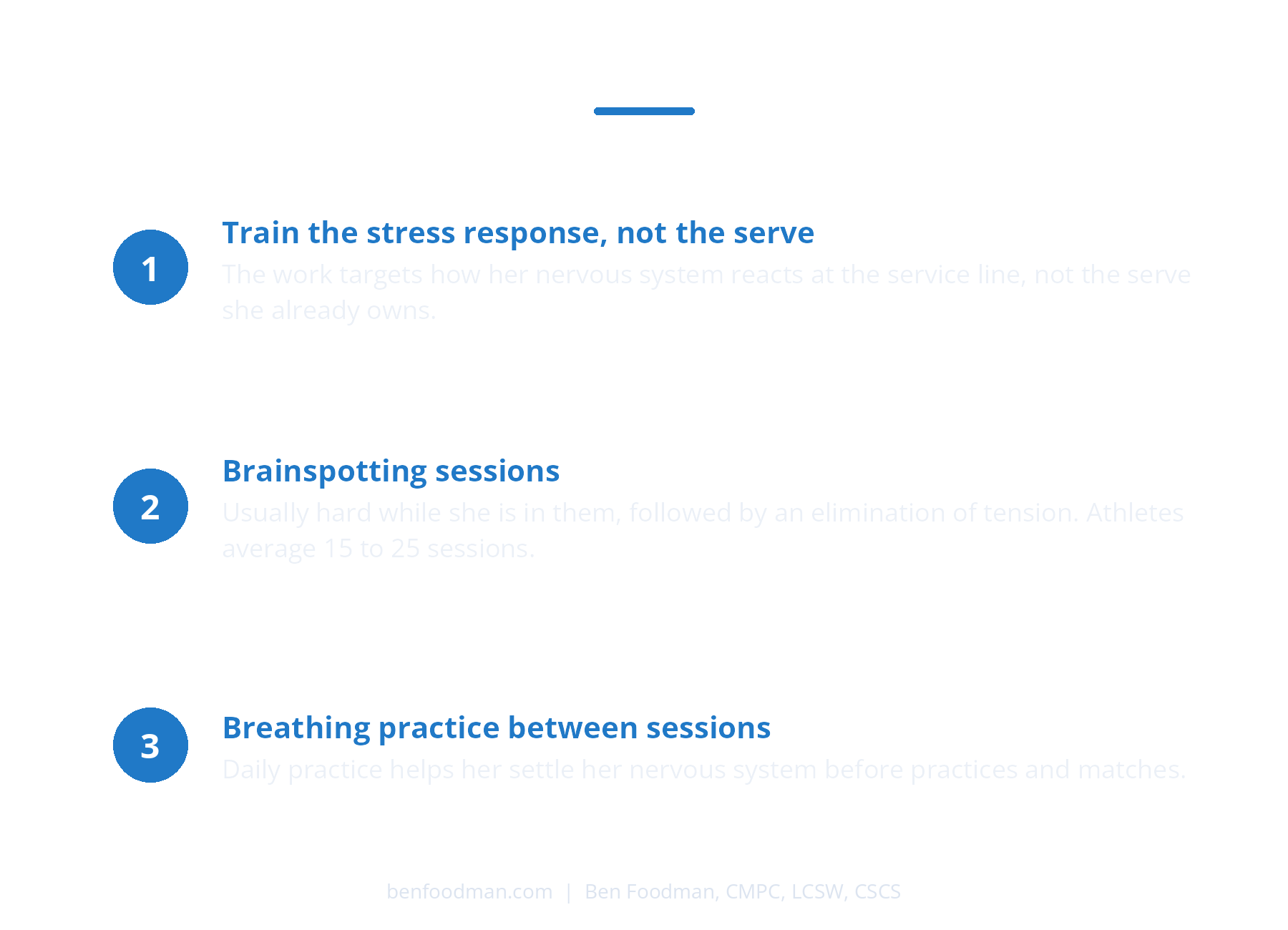 An infographic on 3 sport psychology tips to overcome mental blocks