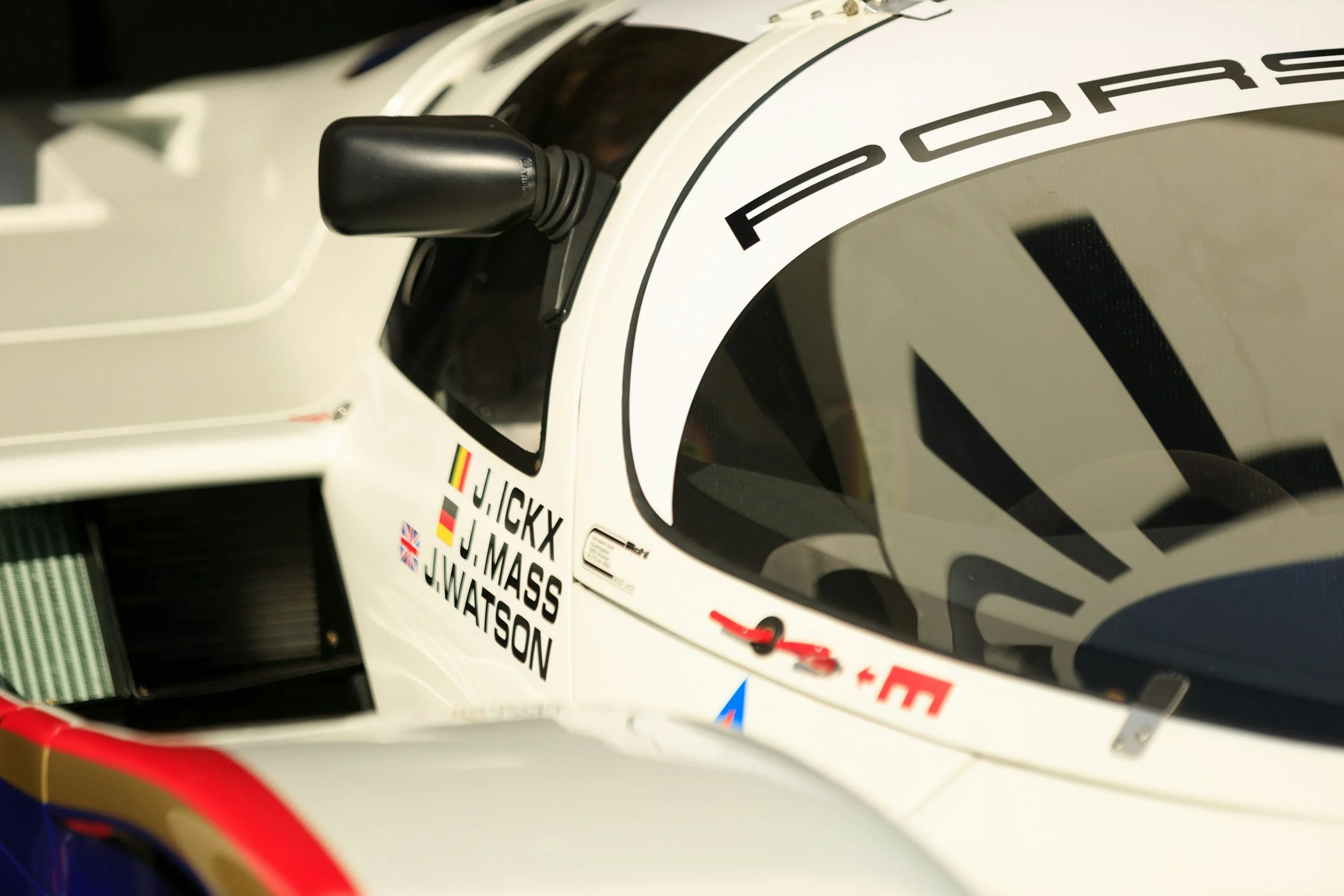 An image of an LMPT2 car that a driver is about to enter