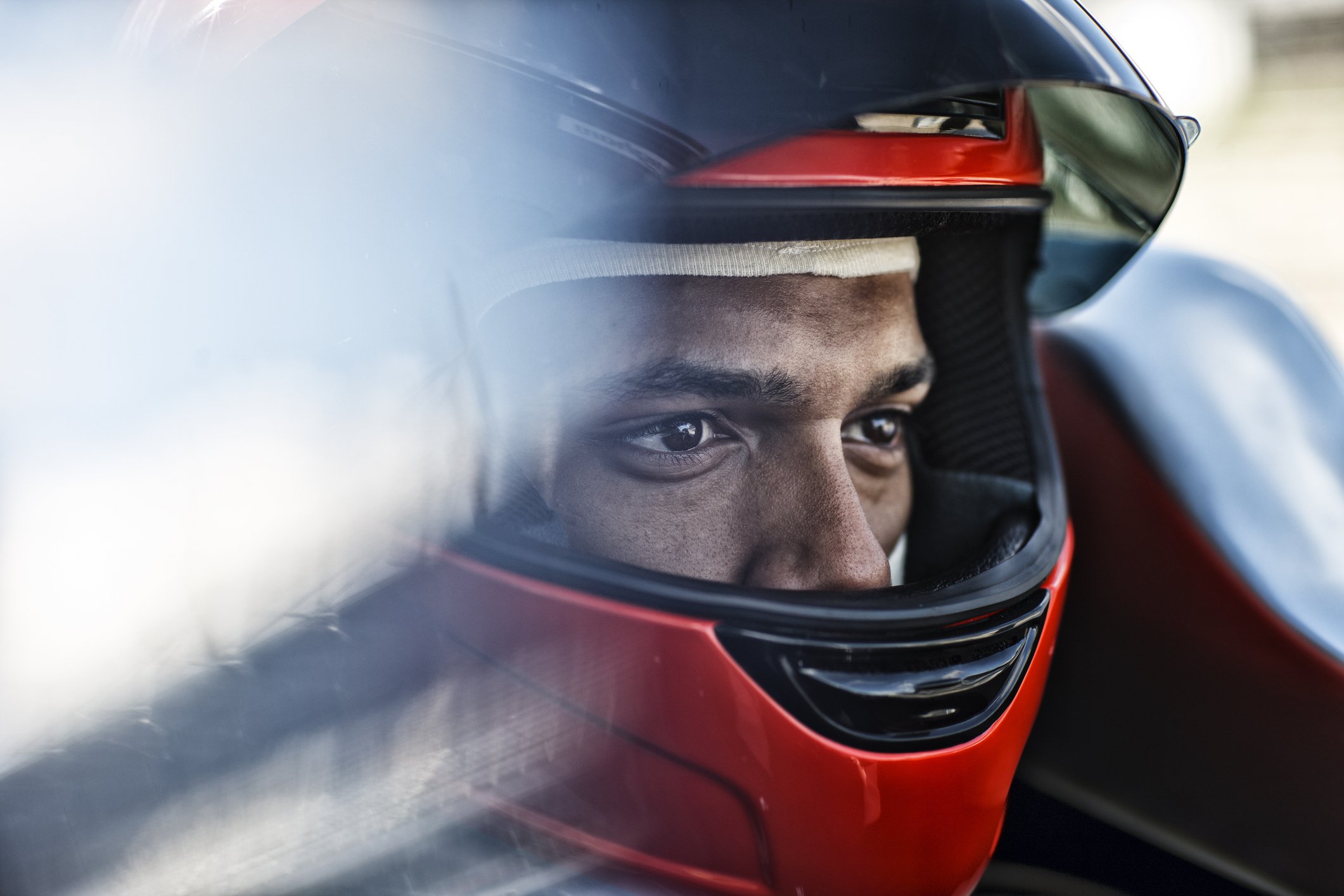 A racecar driver using Ben Foodman's mental training program