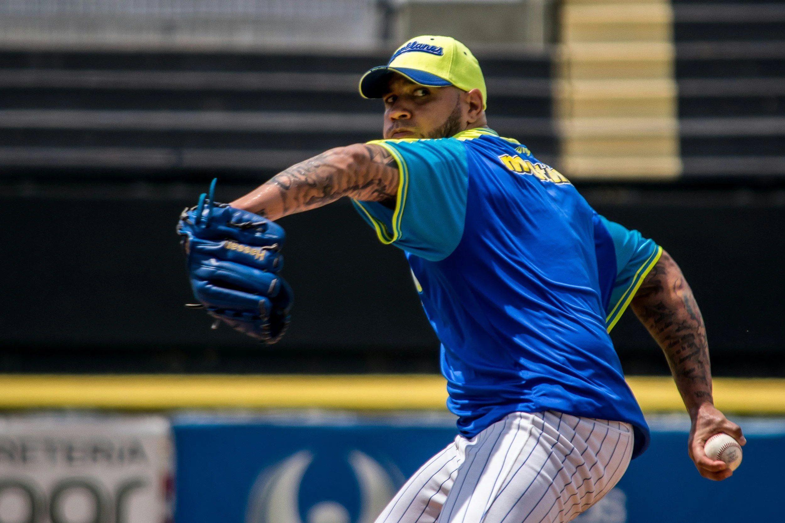A professional baseball player dealing with the yips