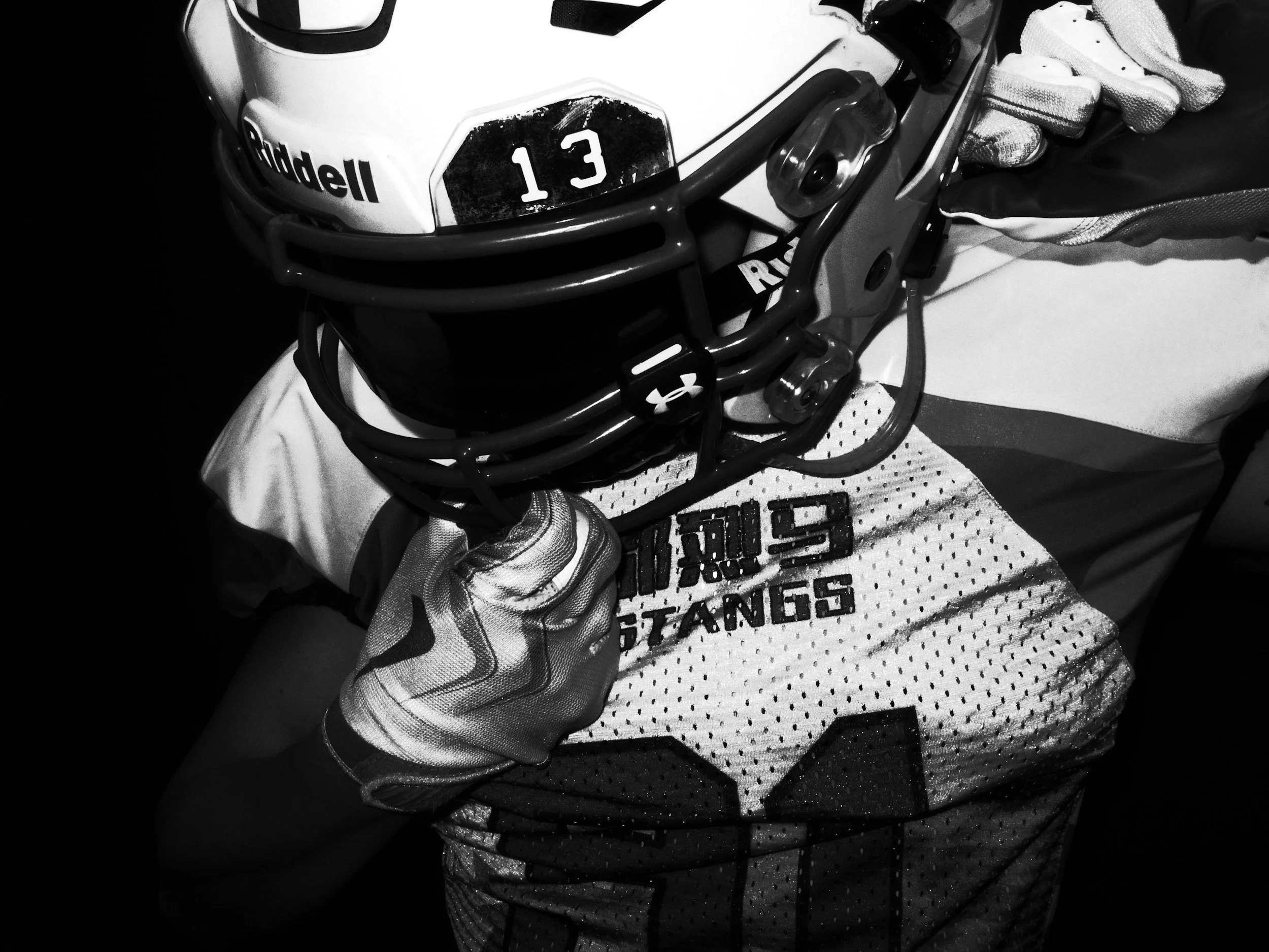 A football player after they worked with a sport psychologist
