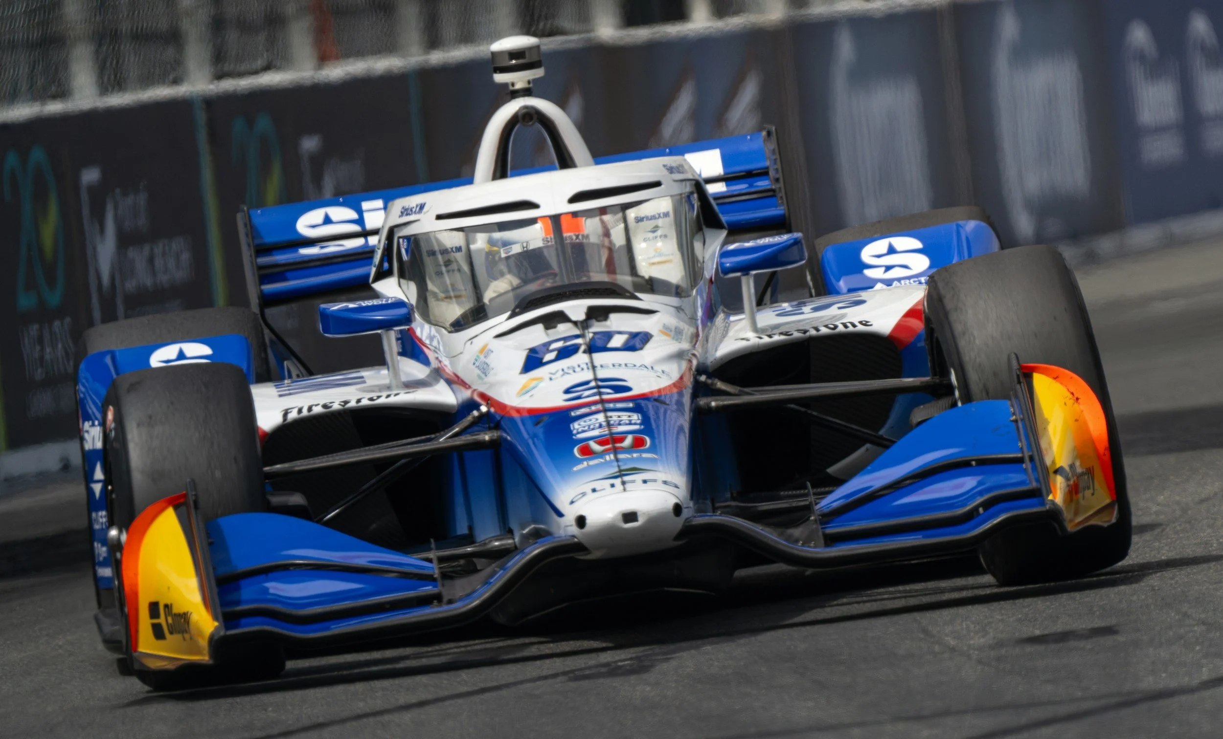 IndyCar driver focused during qualifying at the Indy500