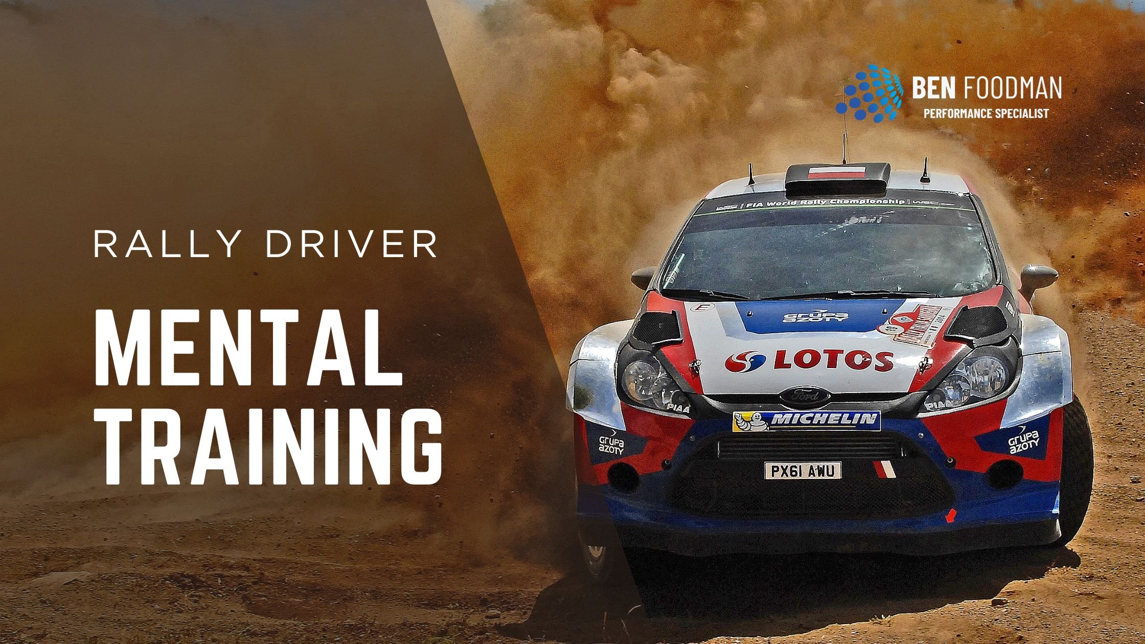 A thumbnail for a blog on mental training for rally car racing