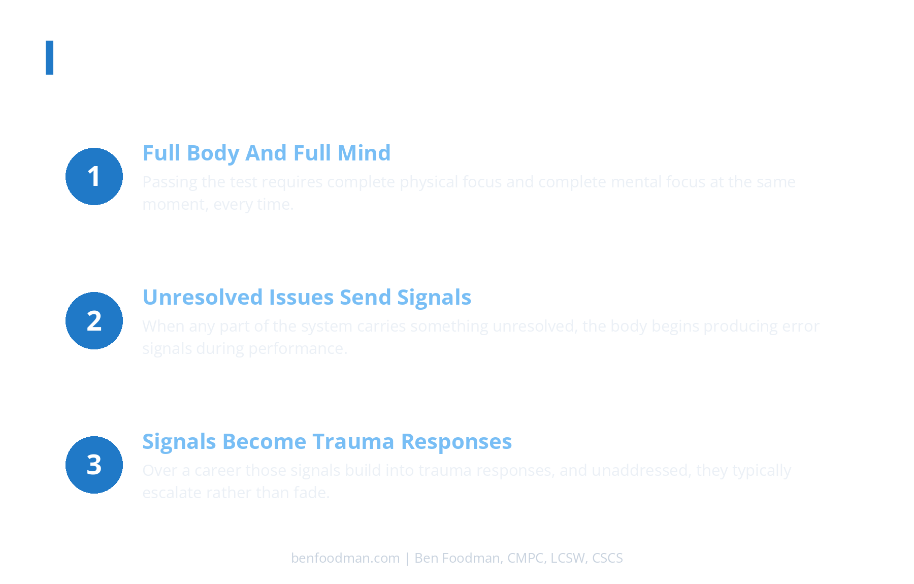An infographic showing the 3 stages of sport stress impact on an athlete's mental game