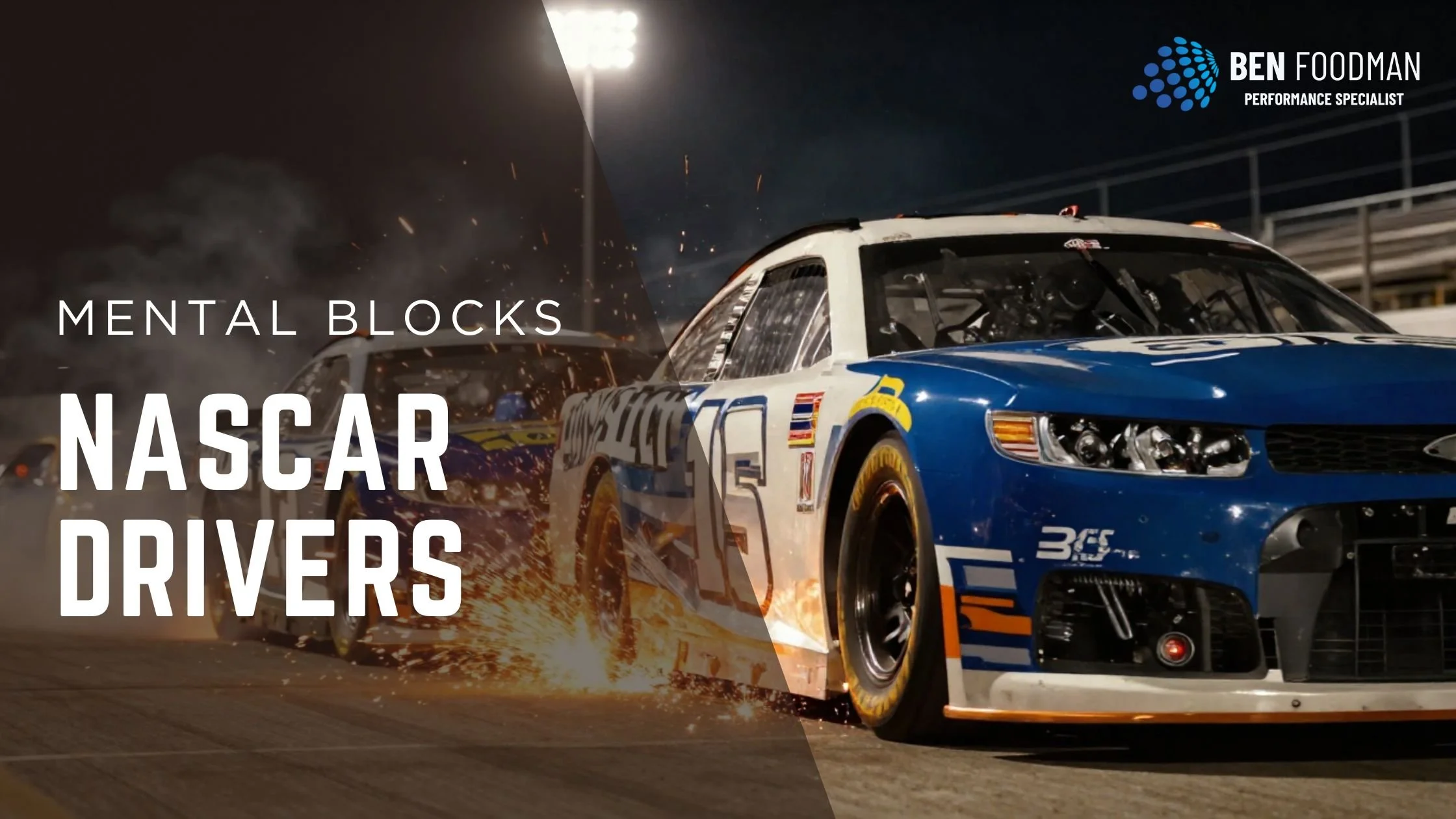 A picture of NASCAR cup drivers competing after overcoming their mental blocks with Ben Foodman's help