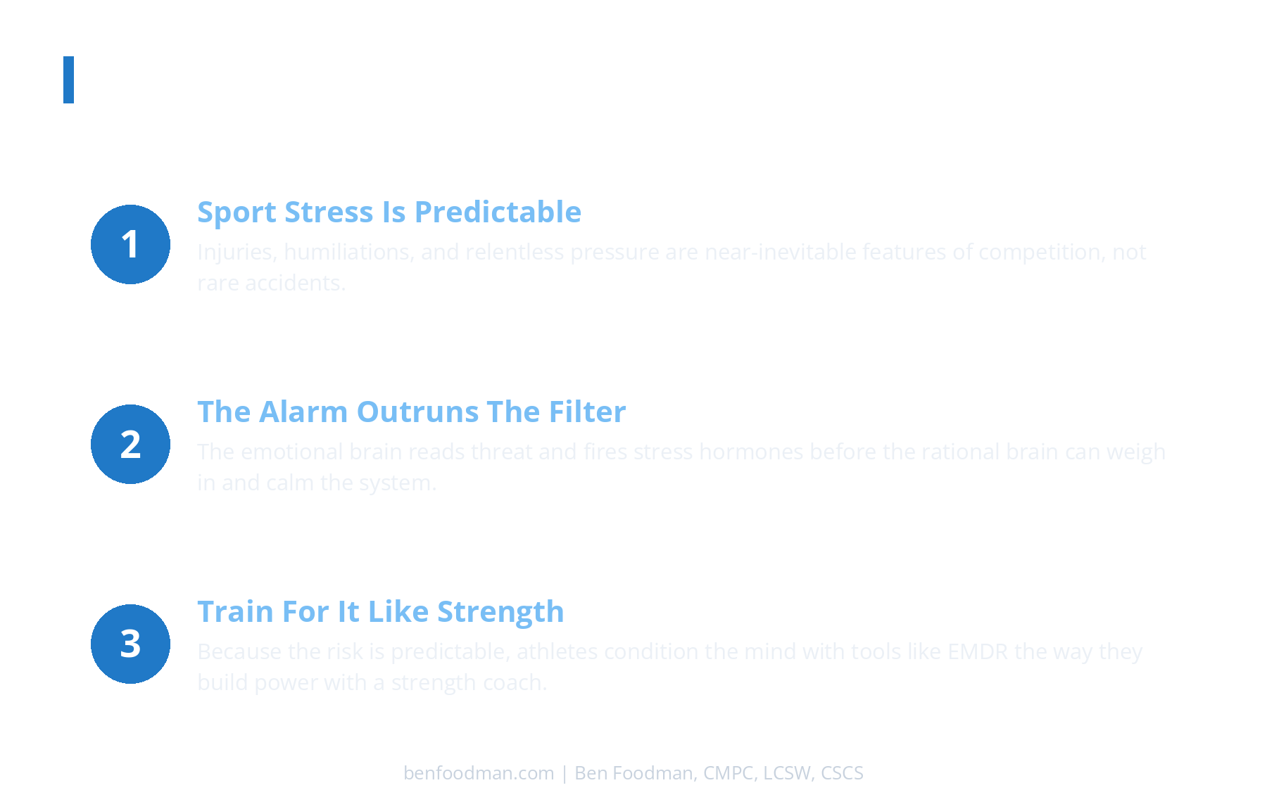 An infographic on why athletes use trauma-informed tools for mental training